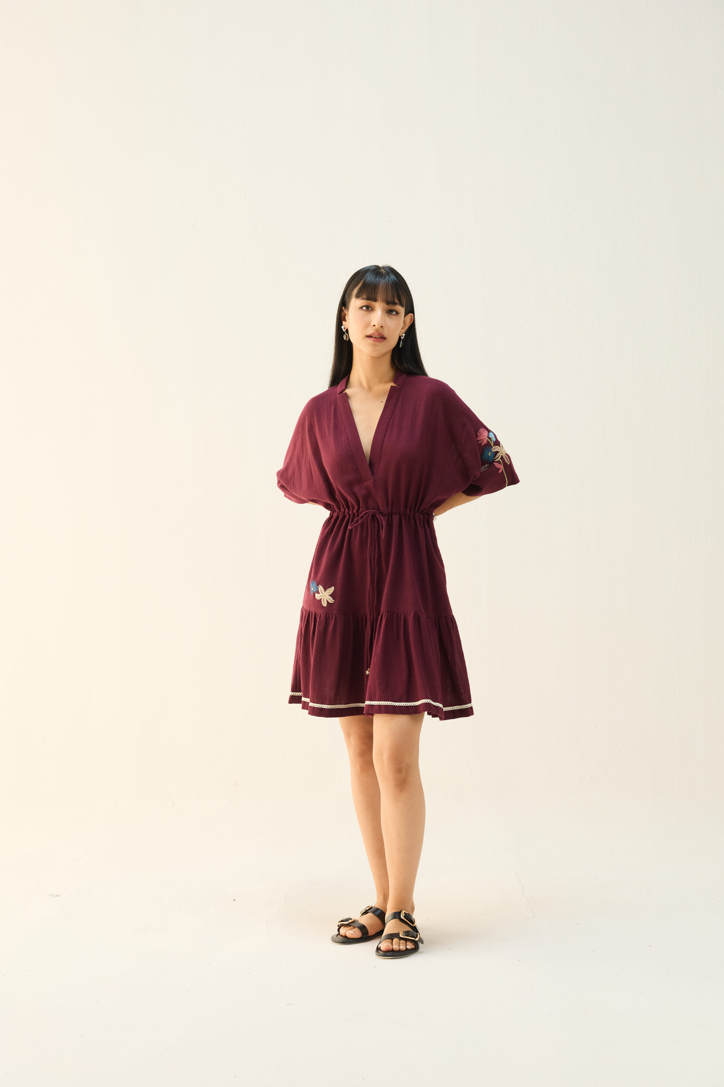 Coastal Bloom Handspun Handwoven Organic Cotton Dress