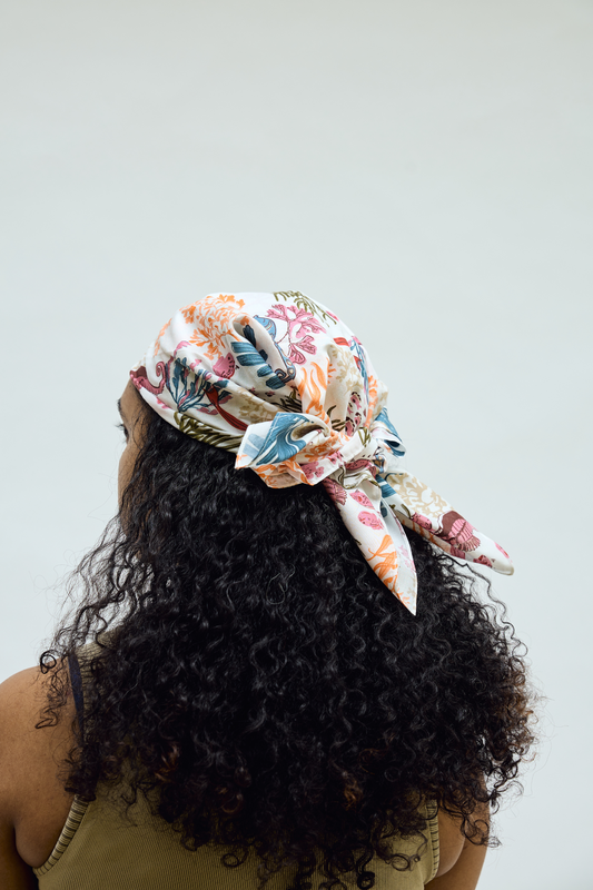 Coral Life Upcycled Hair Scarf