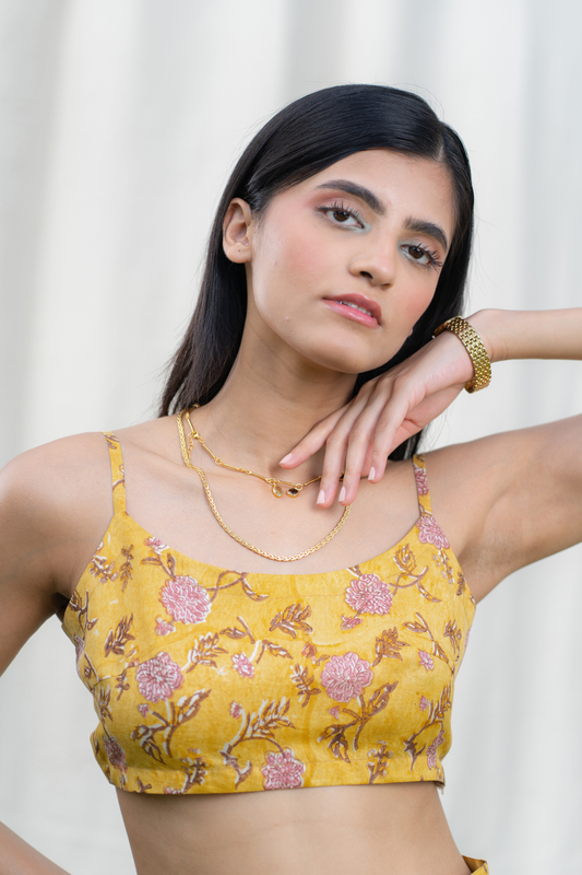 Dahlia Days silk bralette crop top