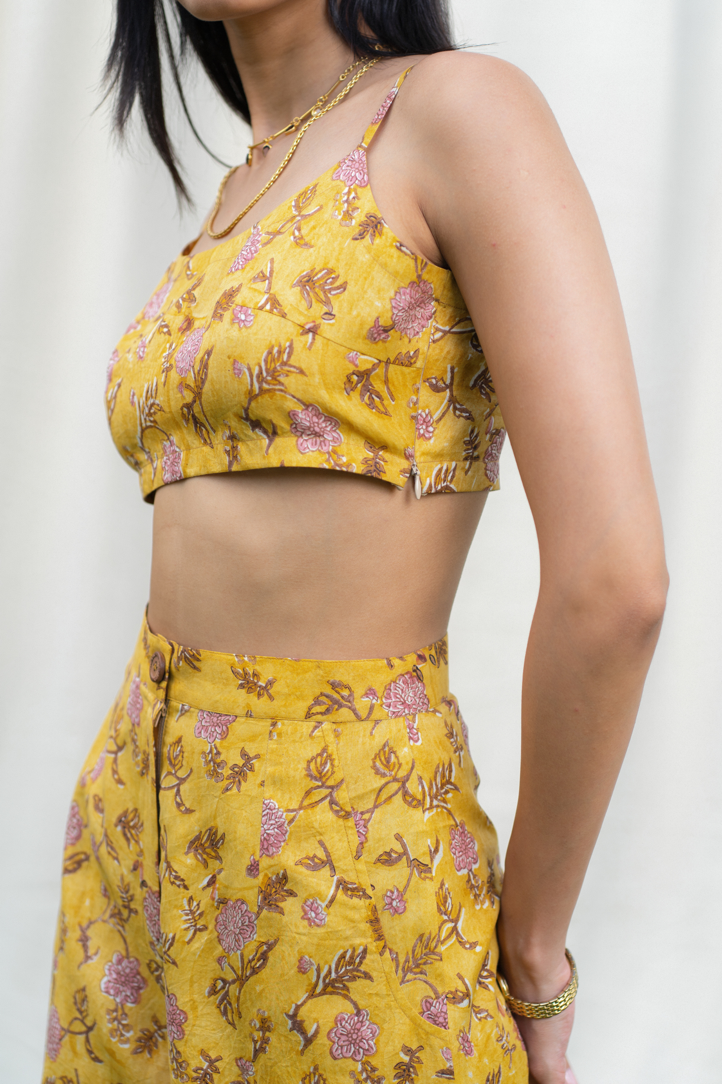 Dahlia Days silk bralette crop top
