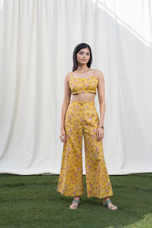 Dahlia Days silk trousers
