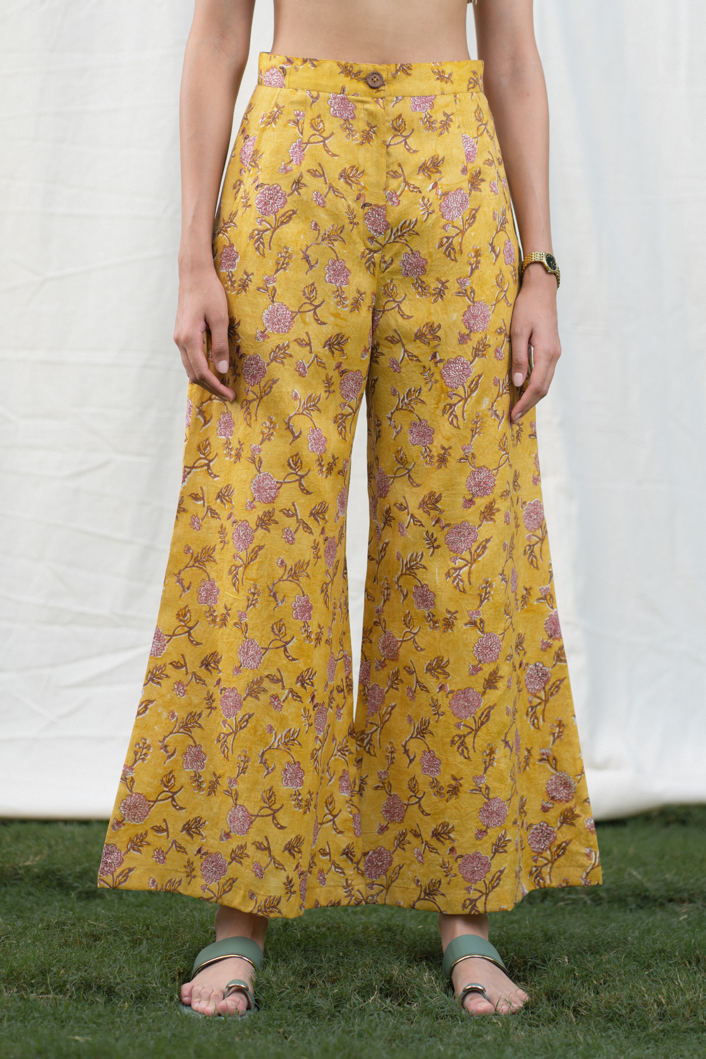 Dahlia Days silk trousers
