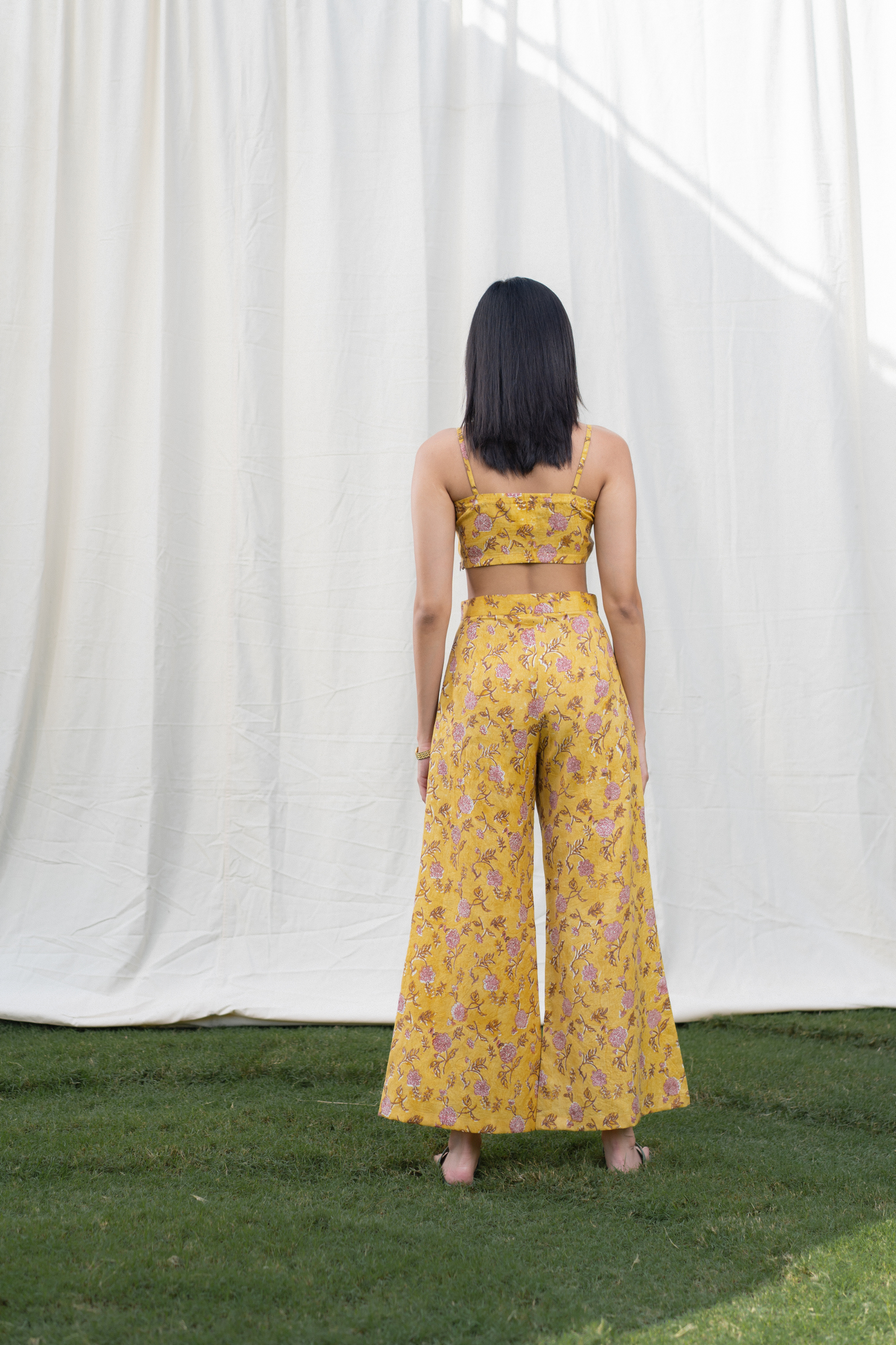 Dahlia Days silk trousers