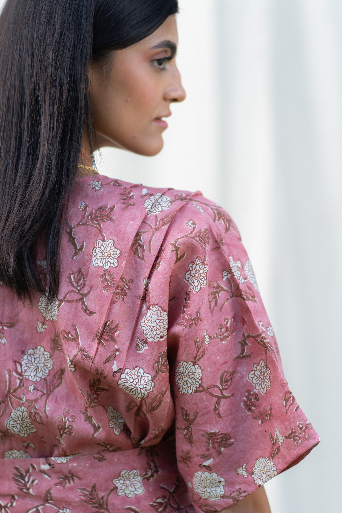Dahlia Pink silk jumpsuit