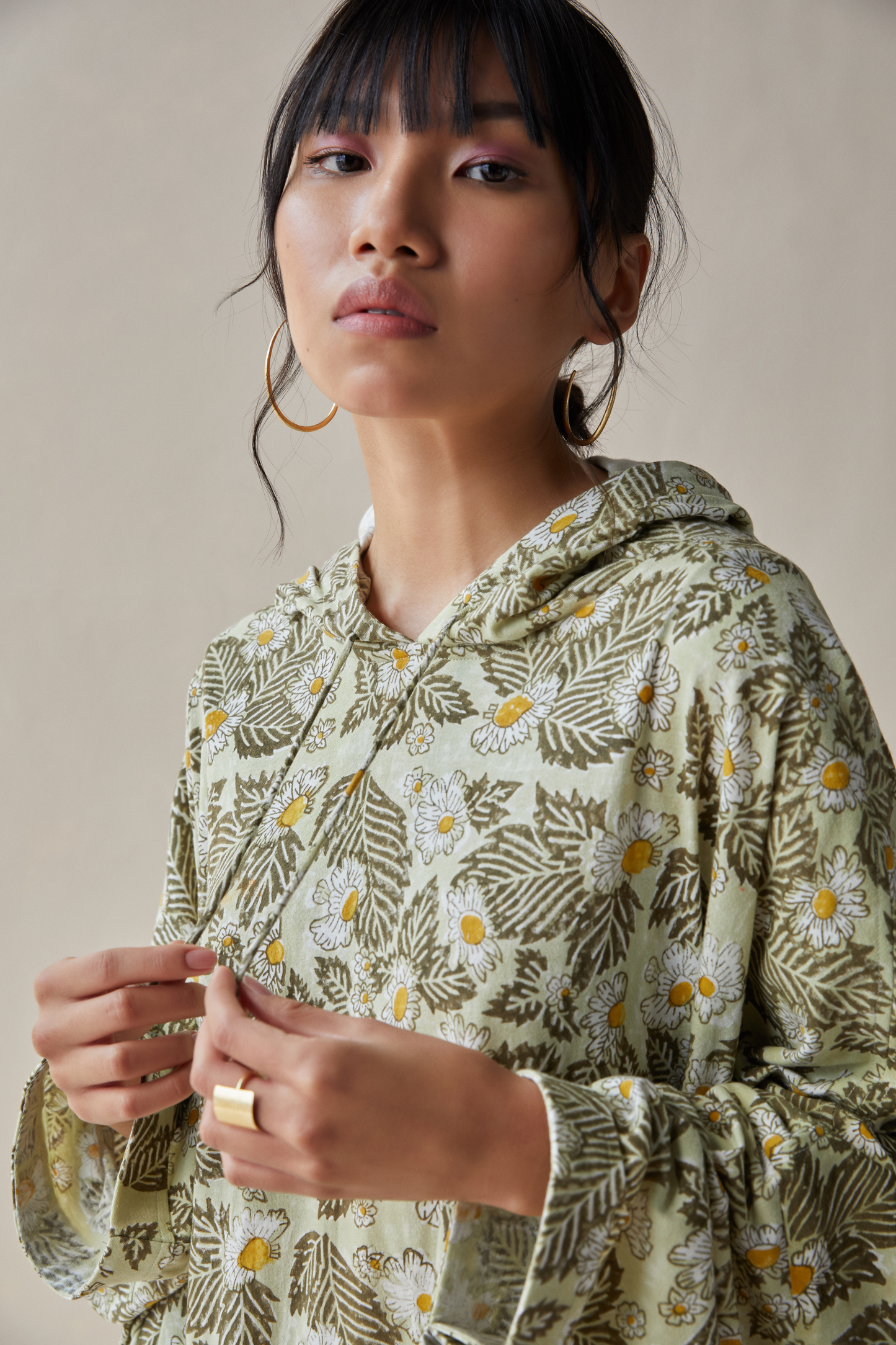Daisea hemp knit hoodie dress