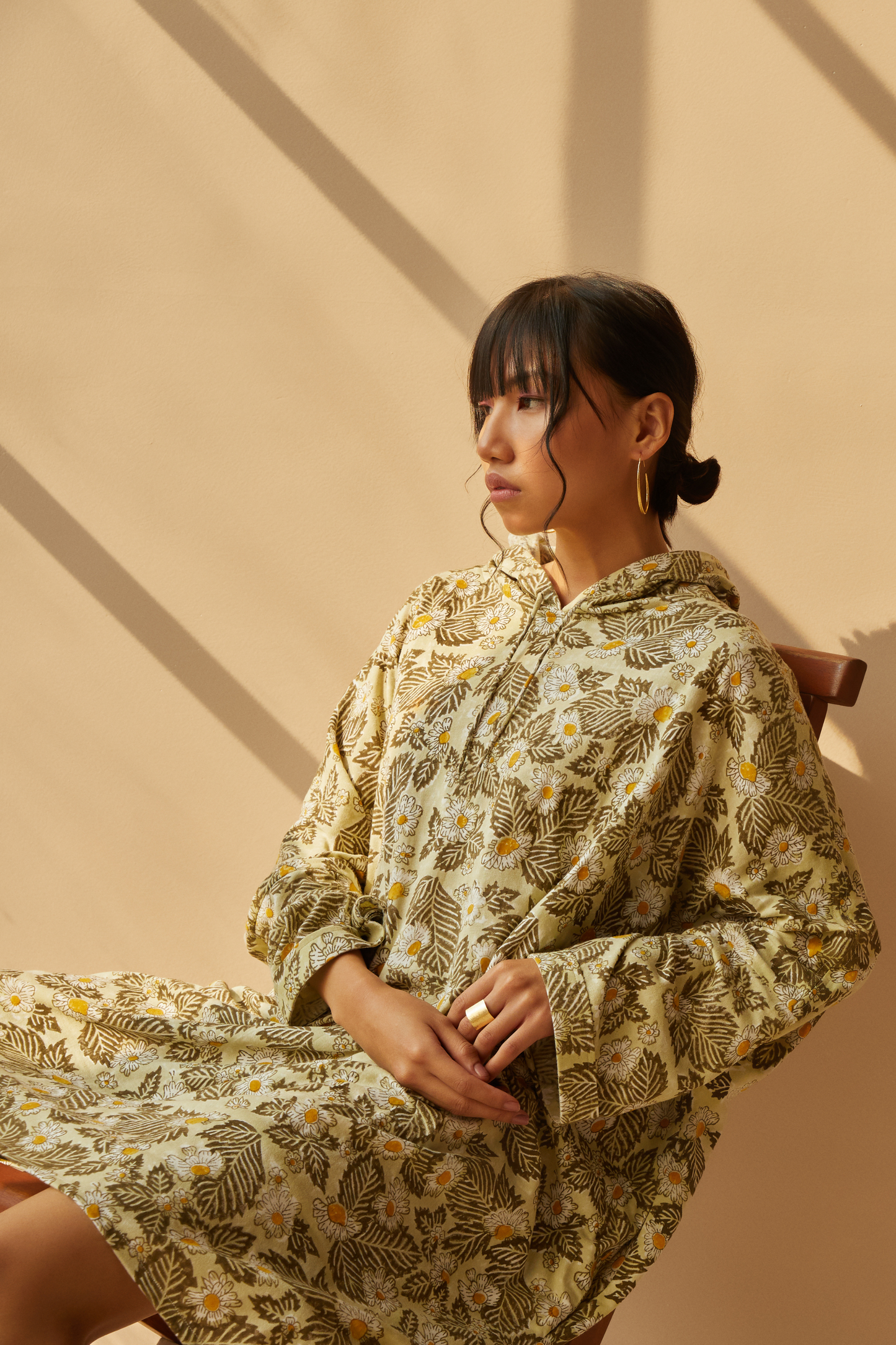 Daisea hemp knit hoodie dress