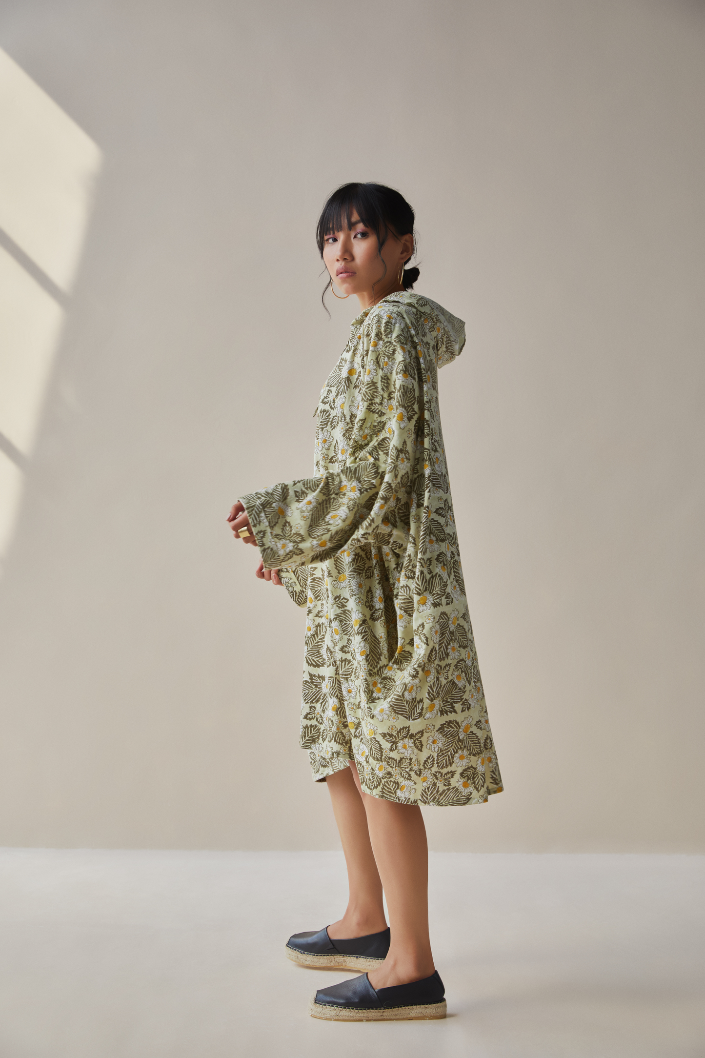 Daisea hemp knit hoodie dress