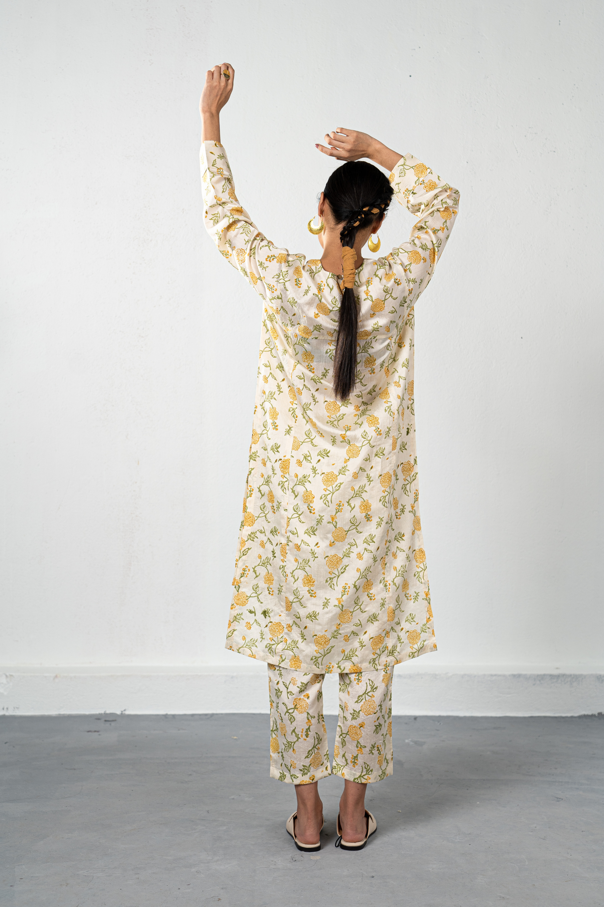 Dreaming of Dahlias silk trousers