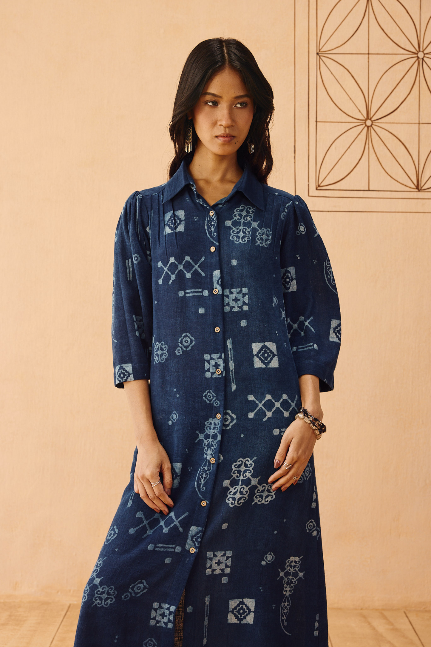 Everyday Heirloom Handspun Handwoven Organic Cotton Maxi Dress
