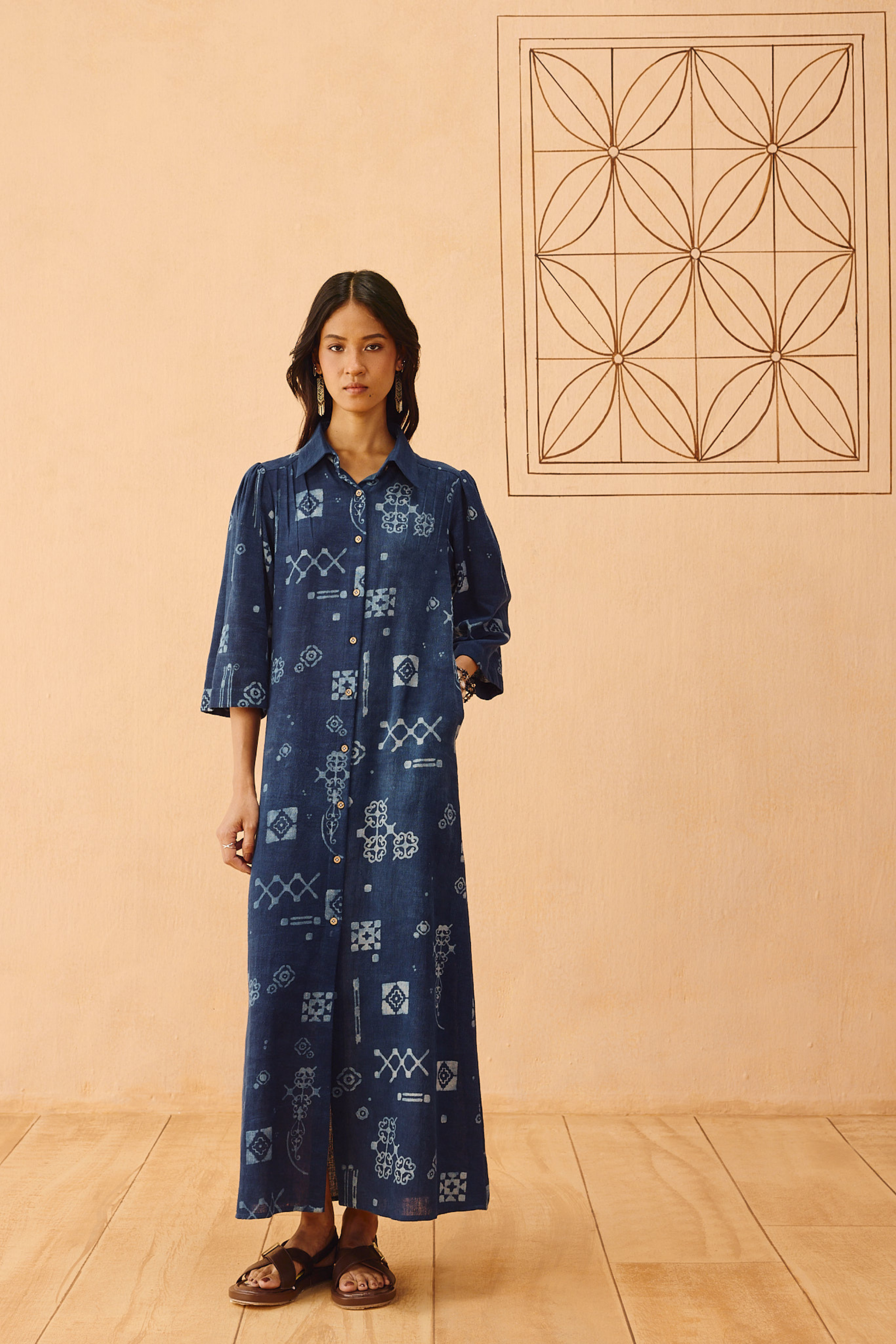 Everyday Heirloom Handspun Handwoven Organic Cotton Maxi Dress
