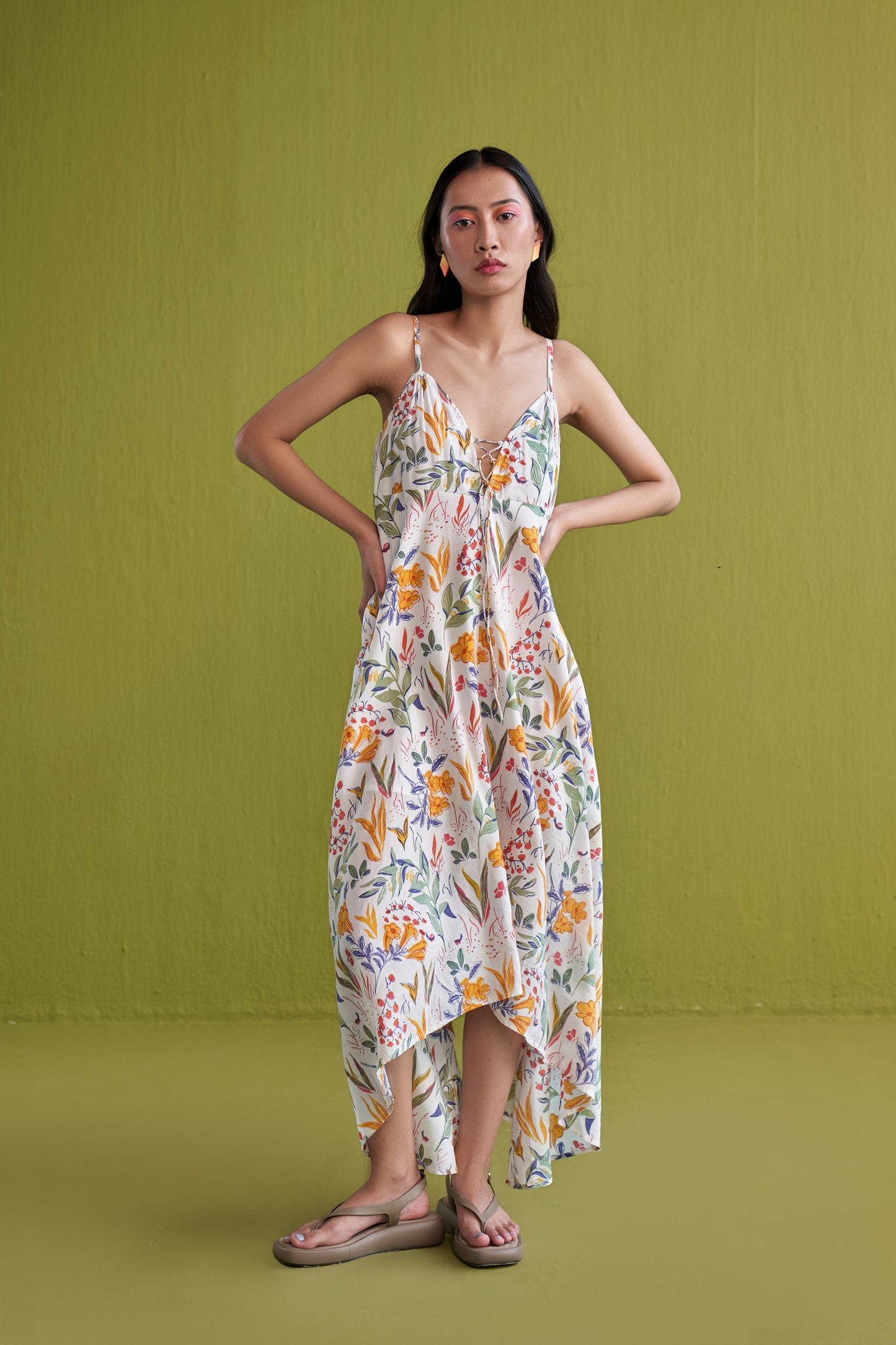 Golden Garden Lyocell Maxi Dress