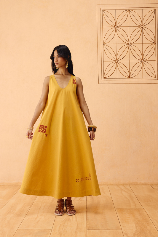 Golden Ghar Organic Cotton Maxi Dress