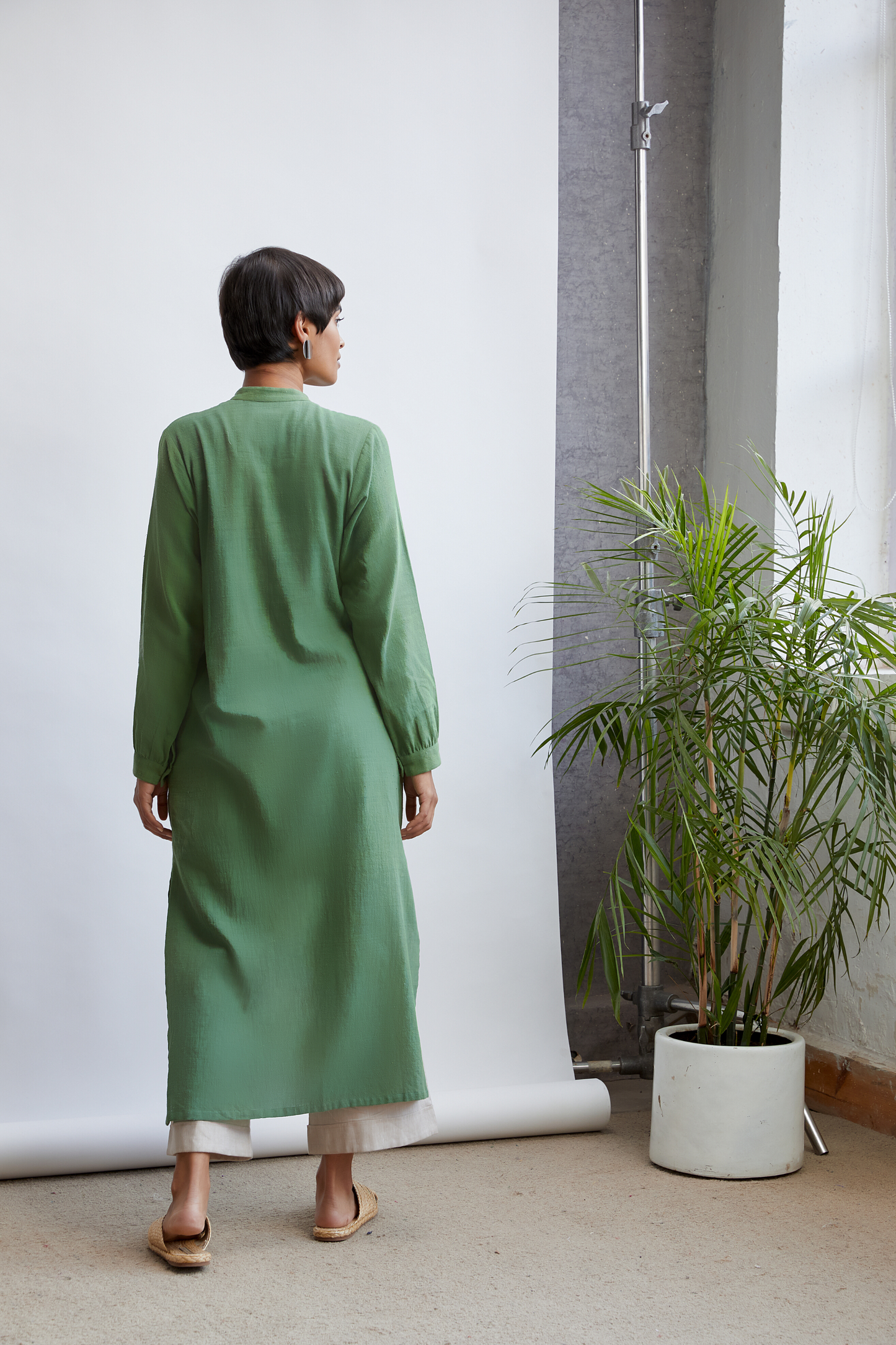 Green Paradise handwoven organic cotton kurta