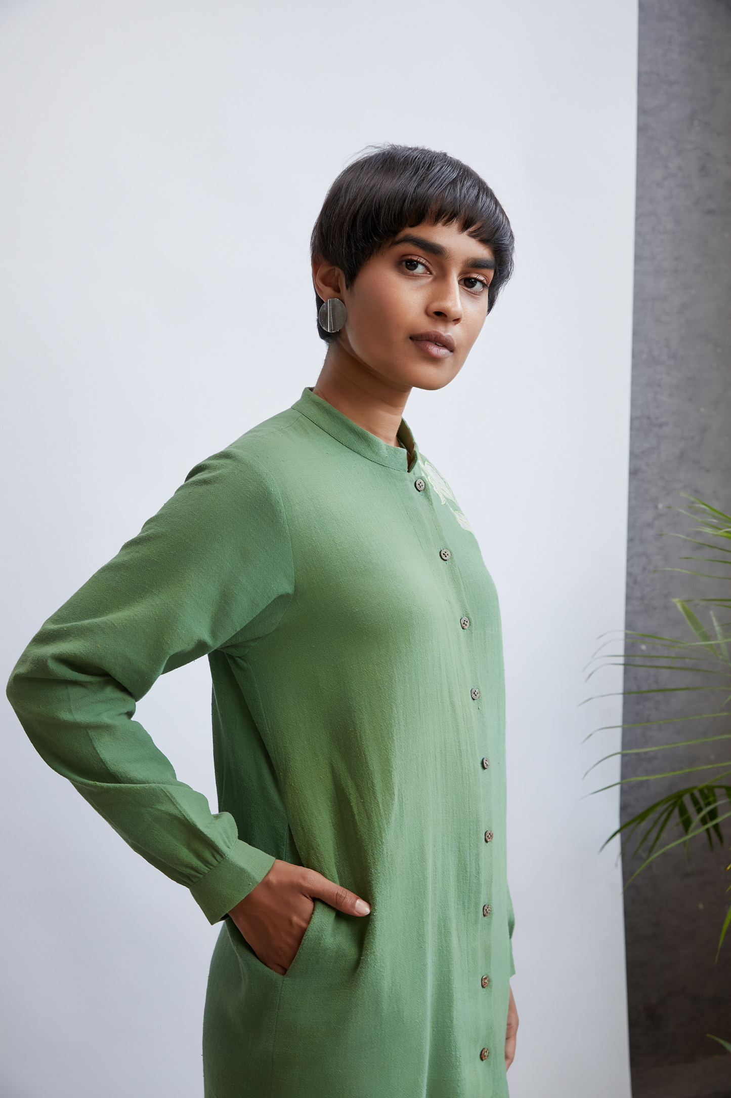 Green Paradise handwoven organic cotton kurta