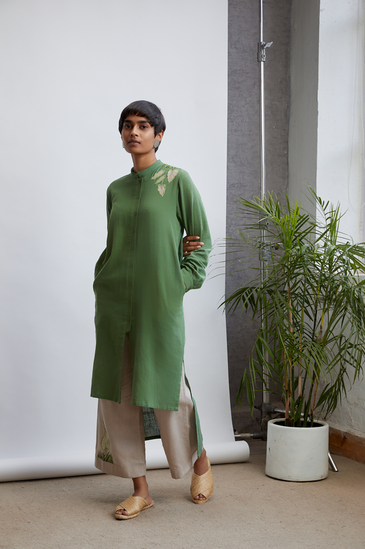 Green Paradise handwoven organic cotton kurta