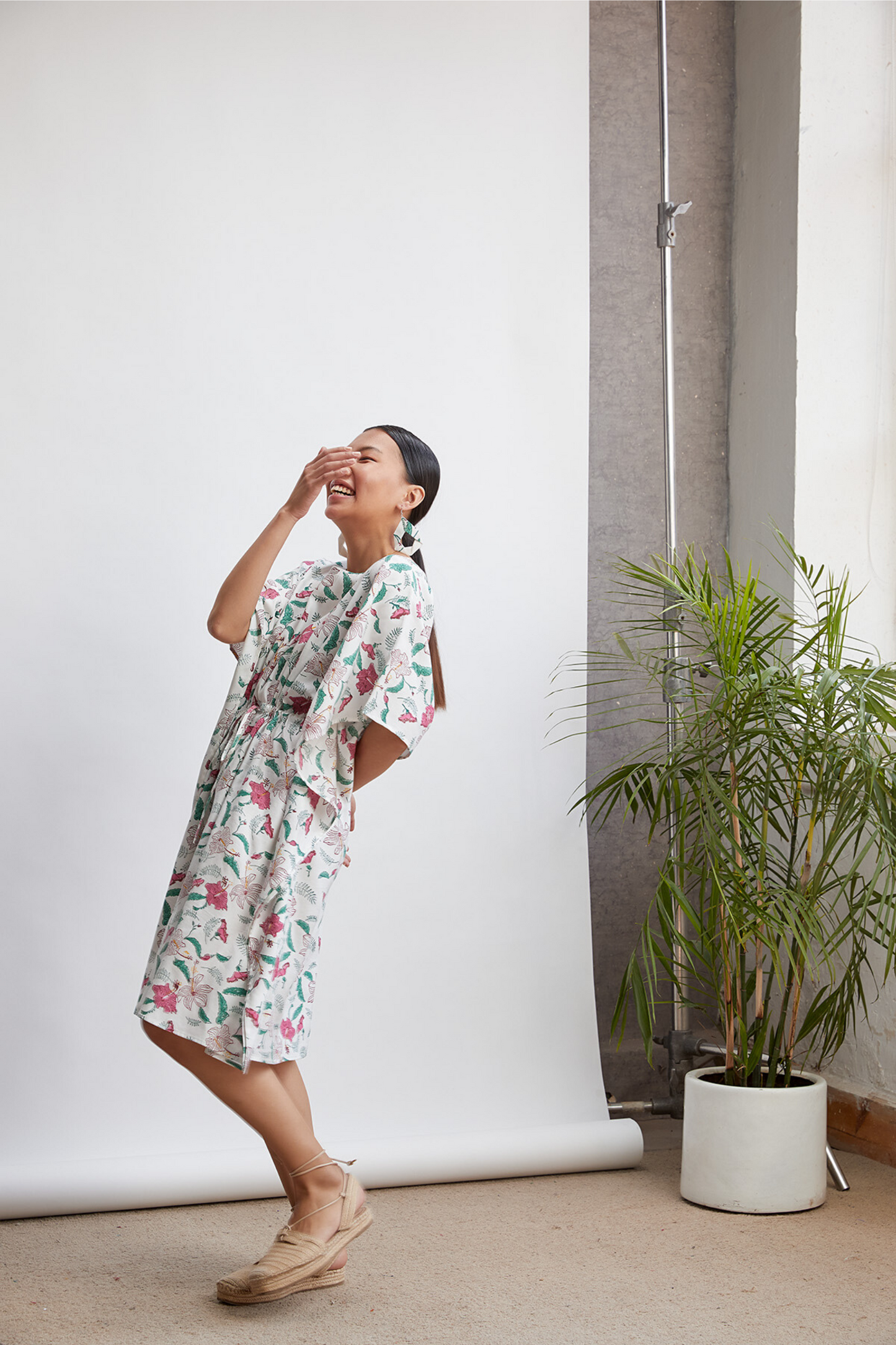 Hibiscusy Summer tencel dress