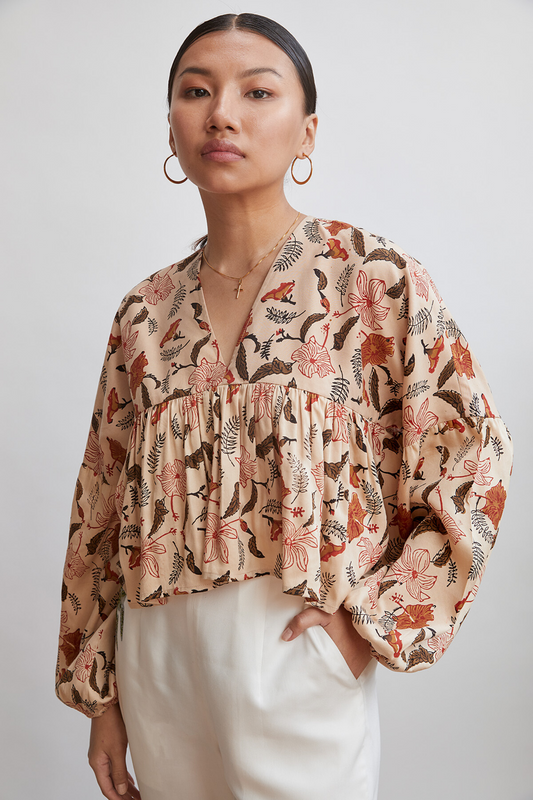 Hibiscusy naturally dyed tencel top