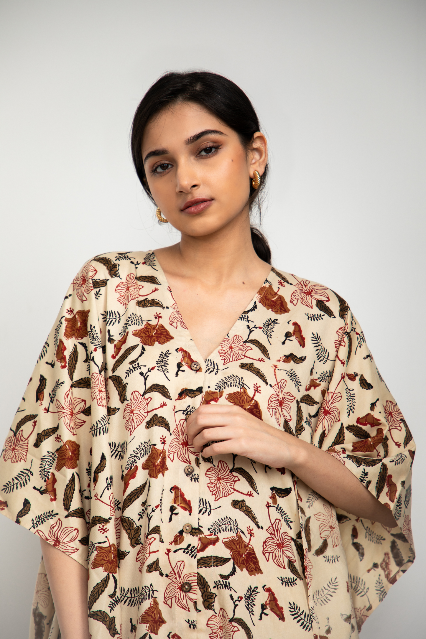 Hibiscusy tencel kaftan