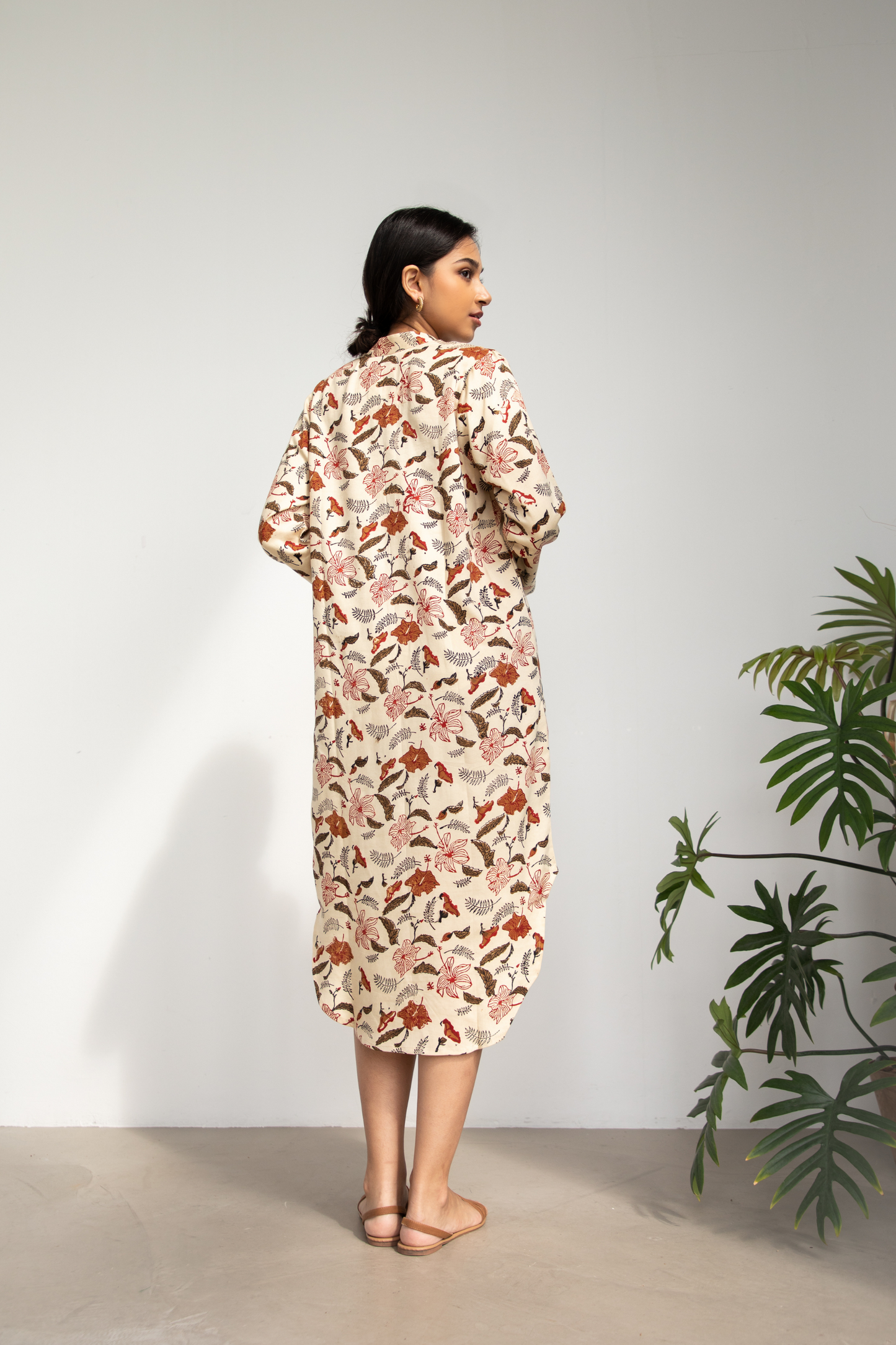 Hibiscusy natural dyed kurta