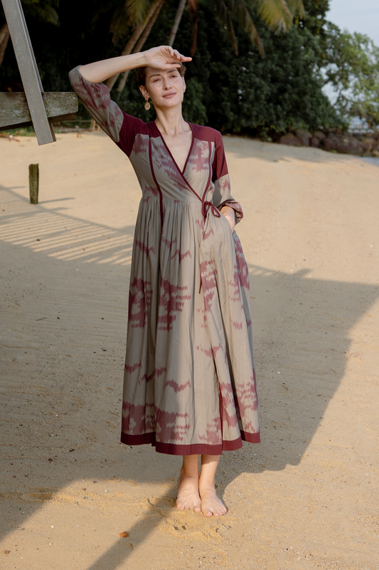 Horizon Handwoven Ikkat Maxi Dress