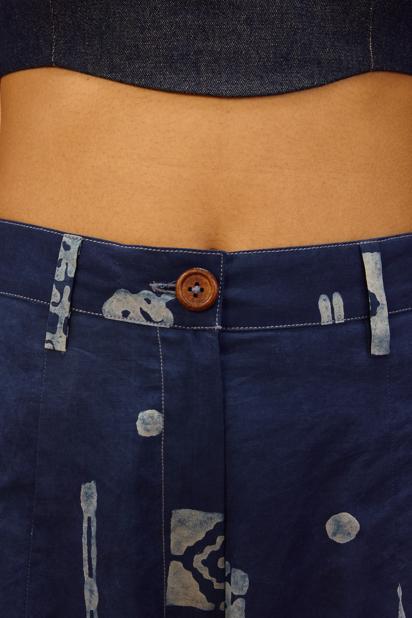 Indigo Patterns Organic Cotton Trousers