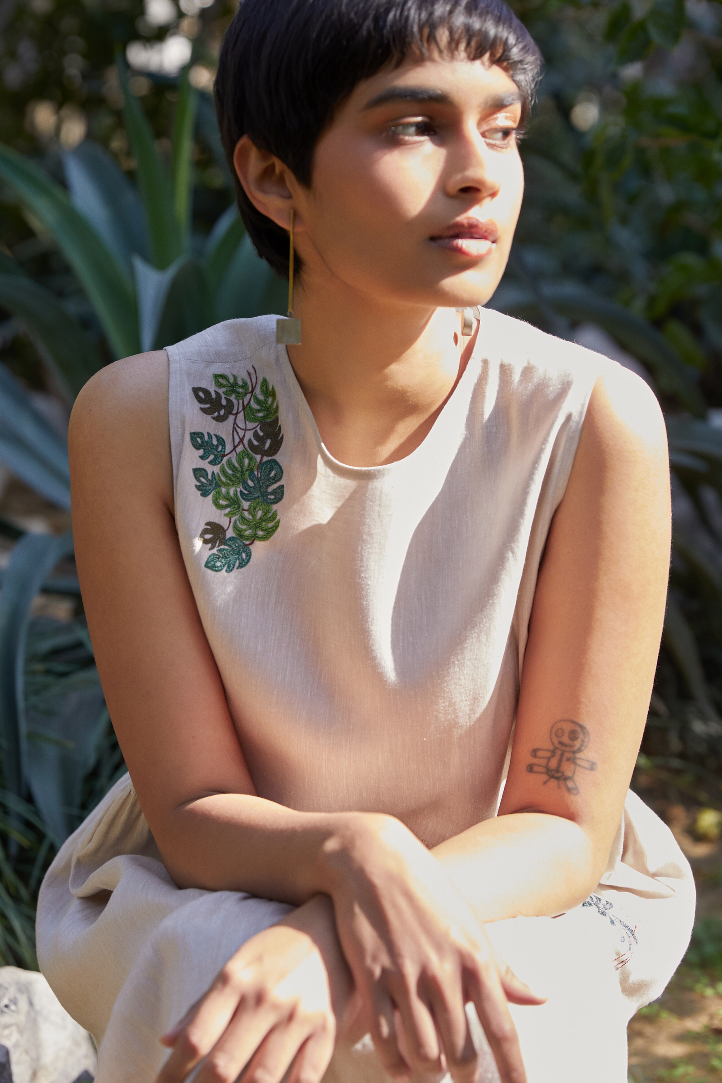 Island linen maxi dress
