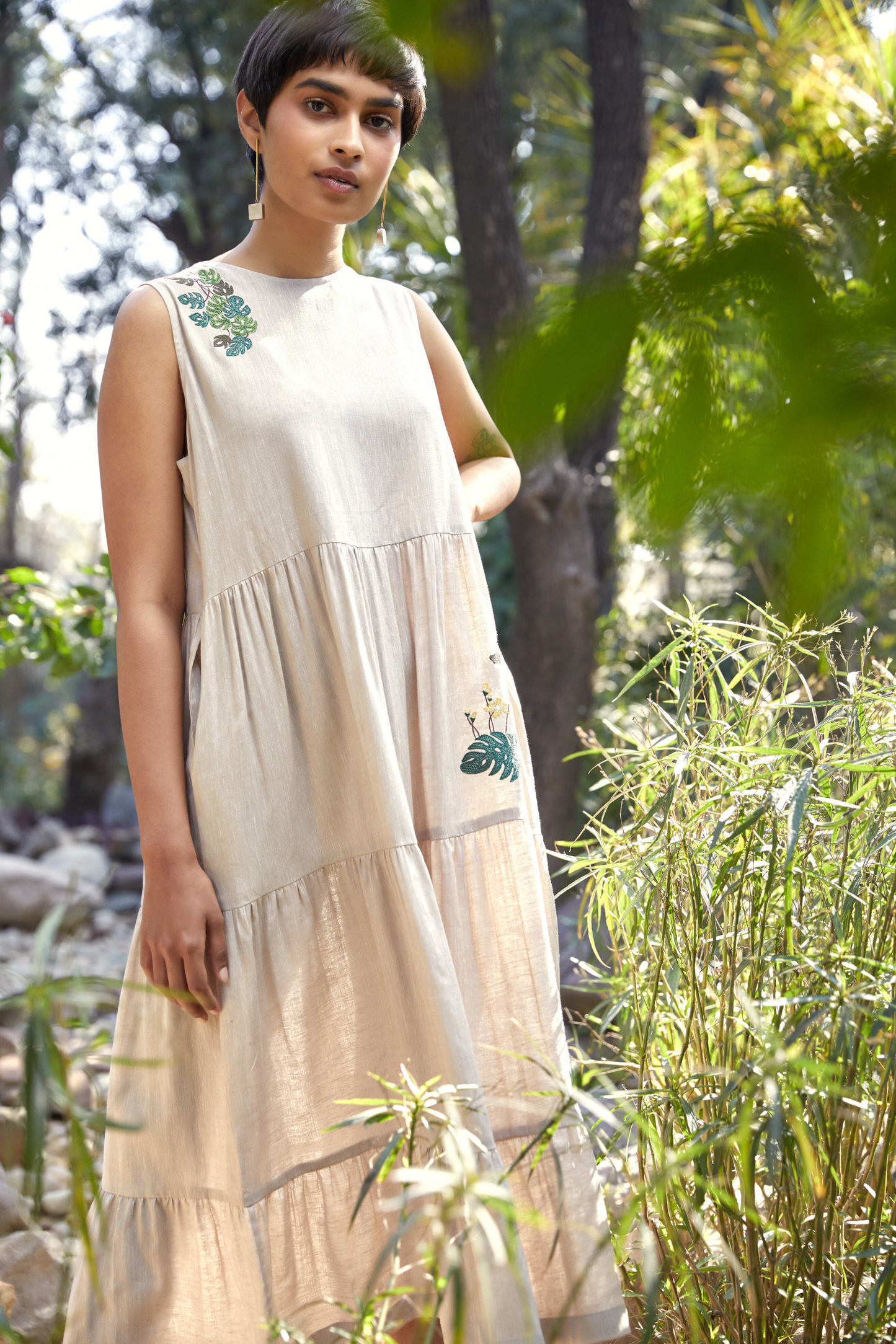 Island linen maxi dress