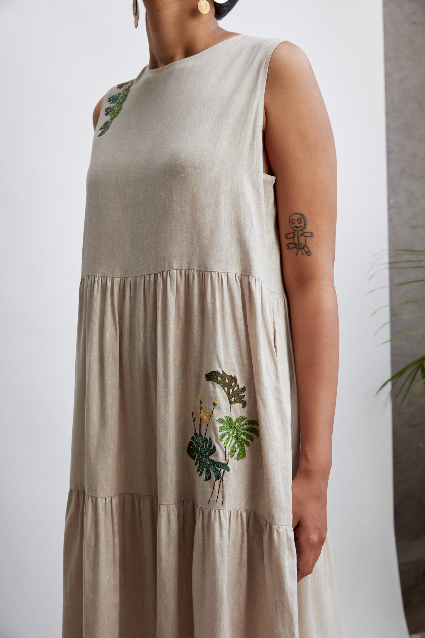 Island linen maxi dress