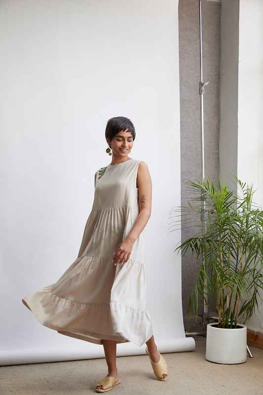 island linen maxi dress