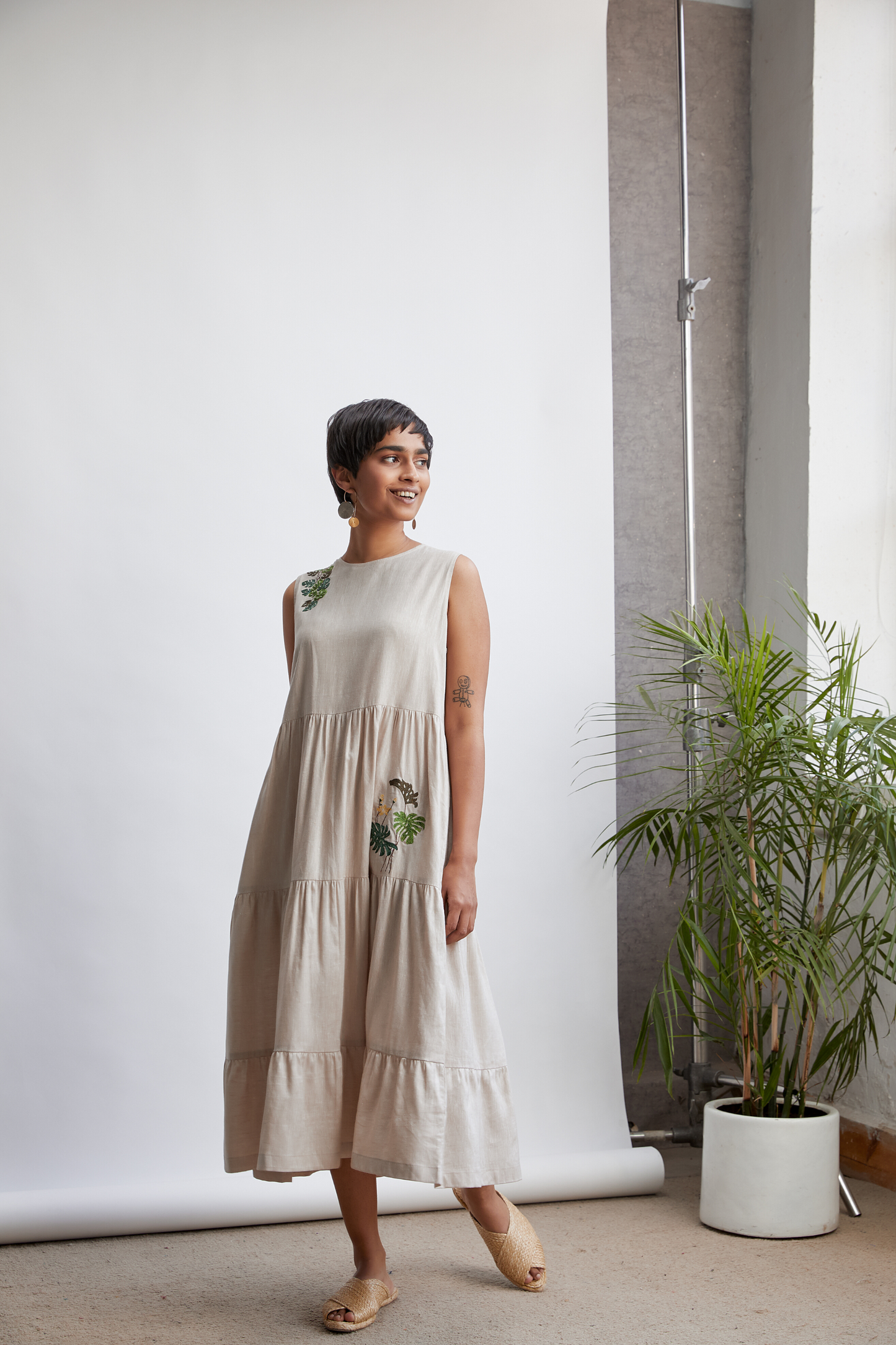 Island linen maxi dress