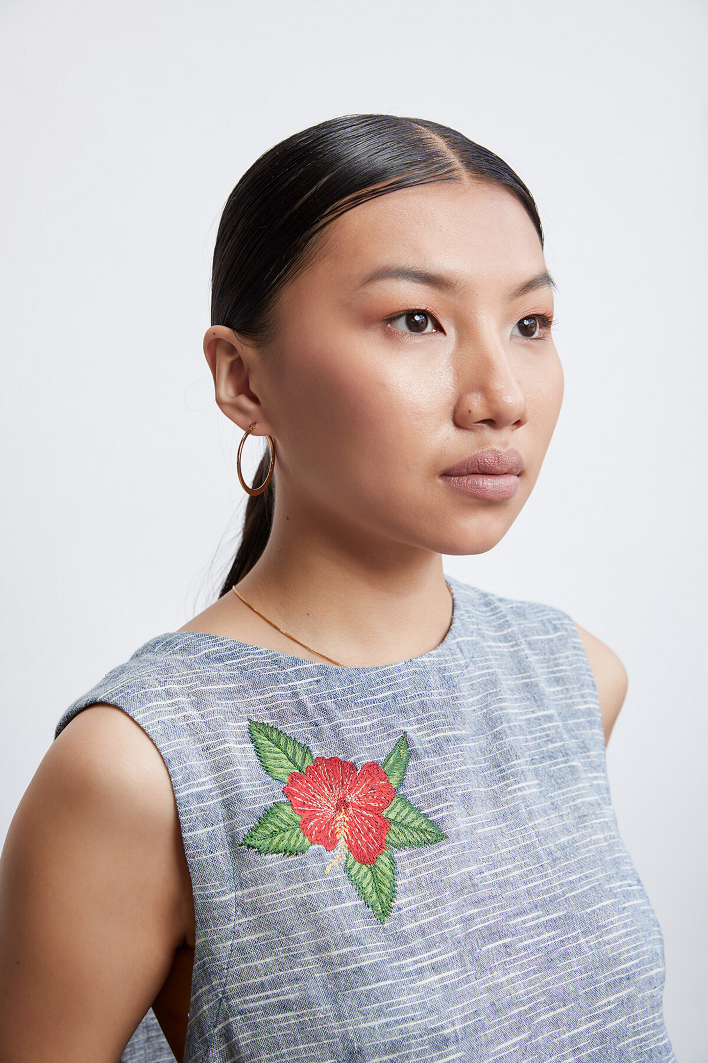 Knot It Up sleeveless handwoven organic cotton top
