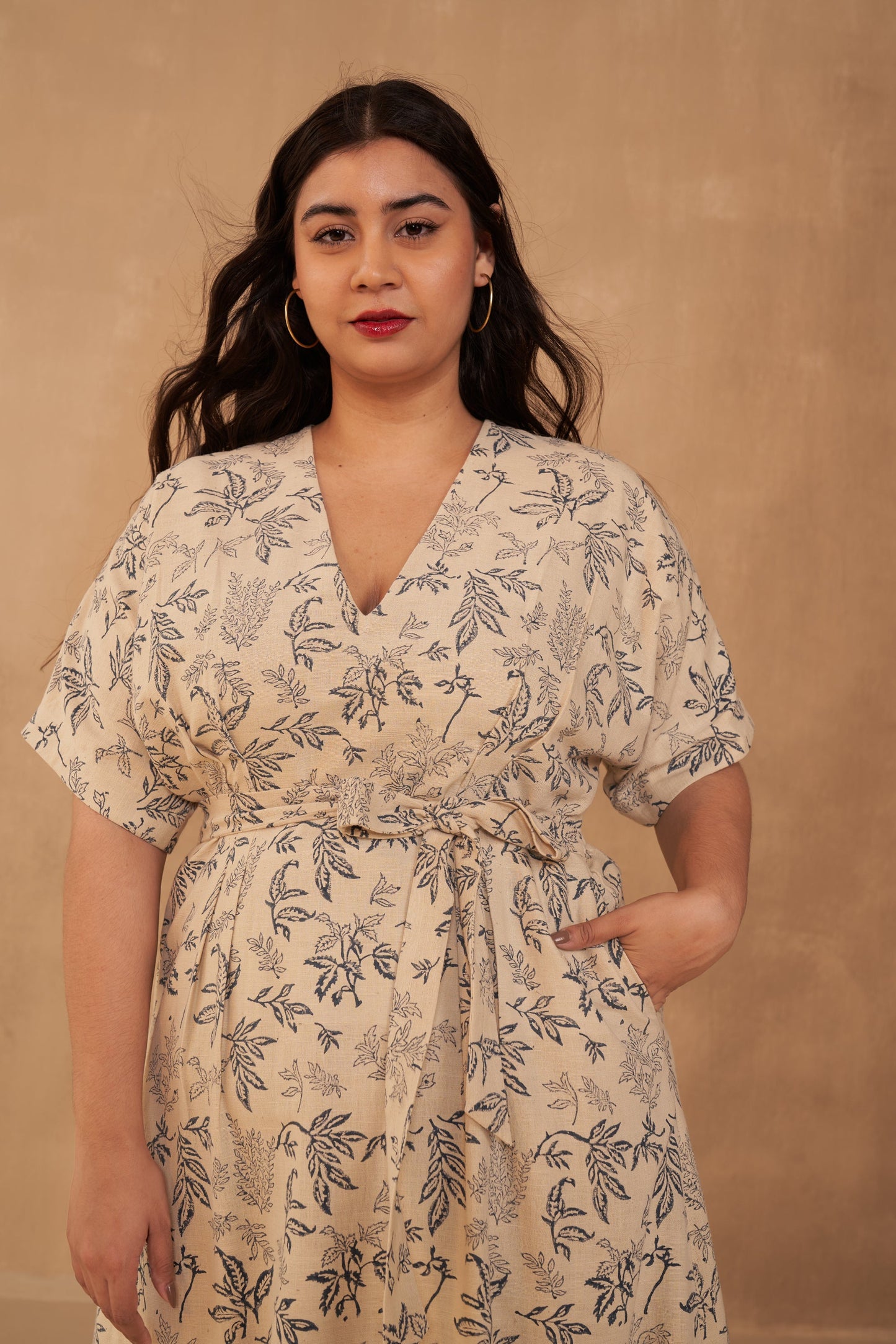 Leafy Bloom Kala Cotton Maxi Dress