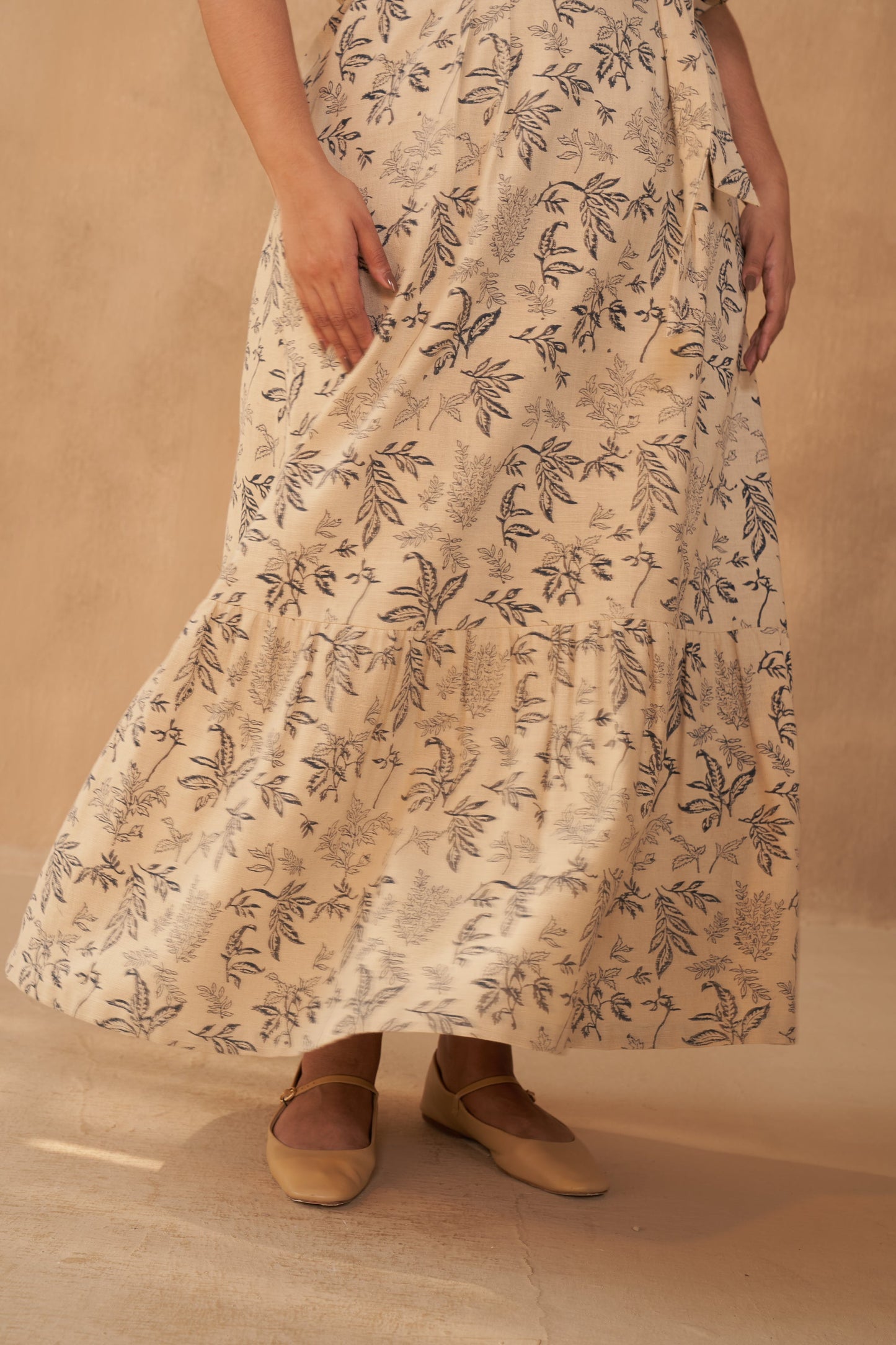 Leafy Bloom Kala Cotton Maxi Dress