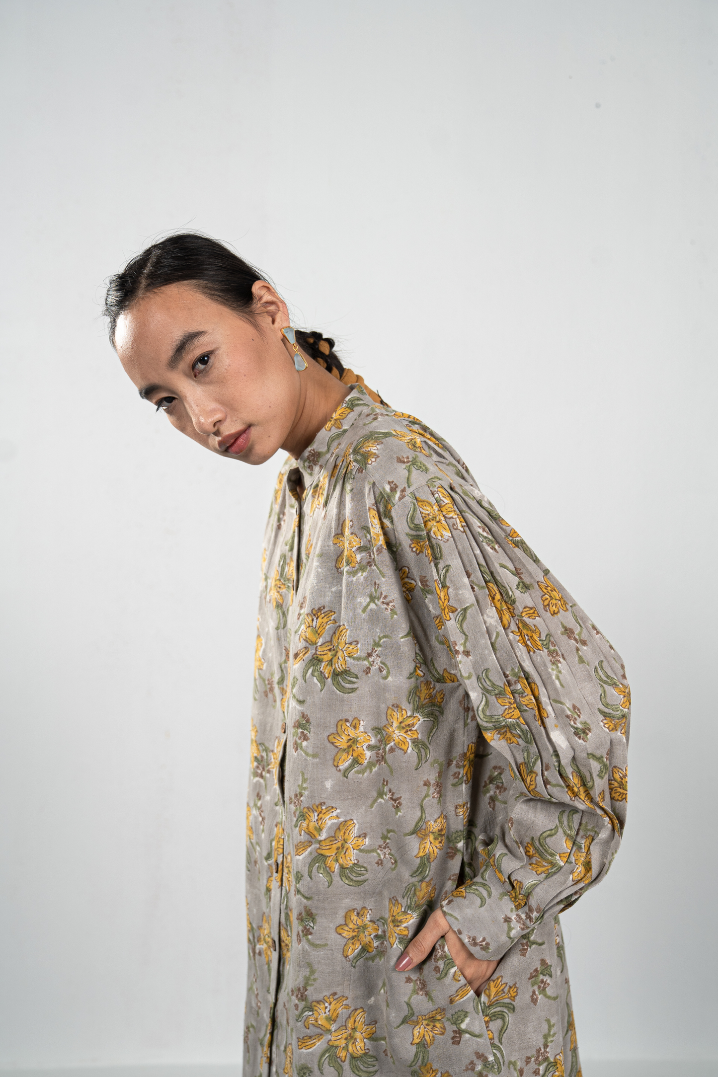 Lily Love handwoven organic cotton shirt dress