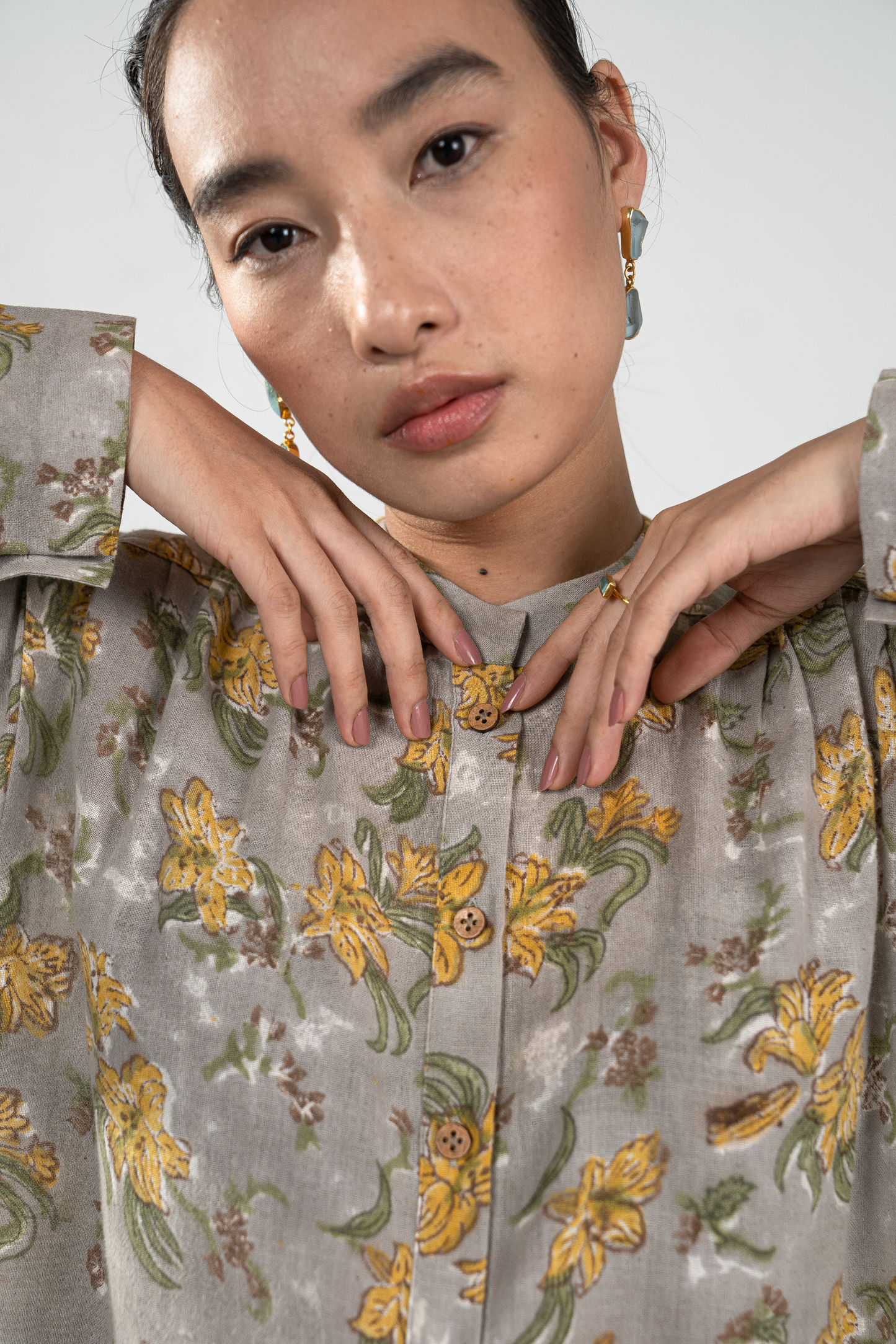 Lily Love handwoven organic cotton shirt dress