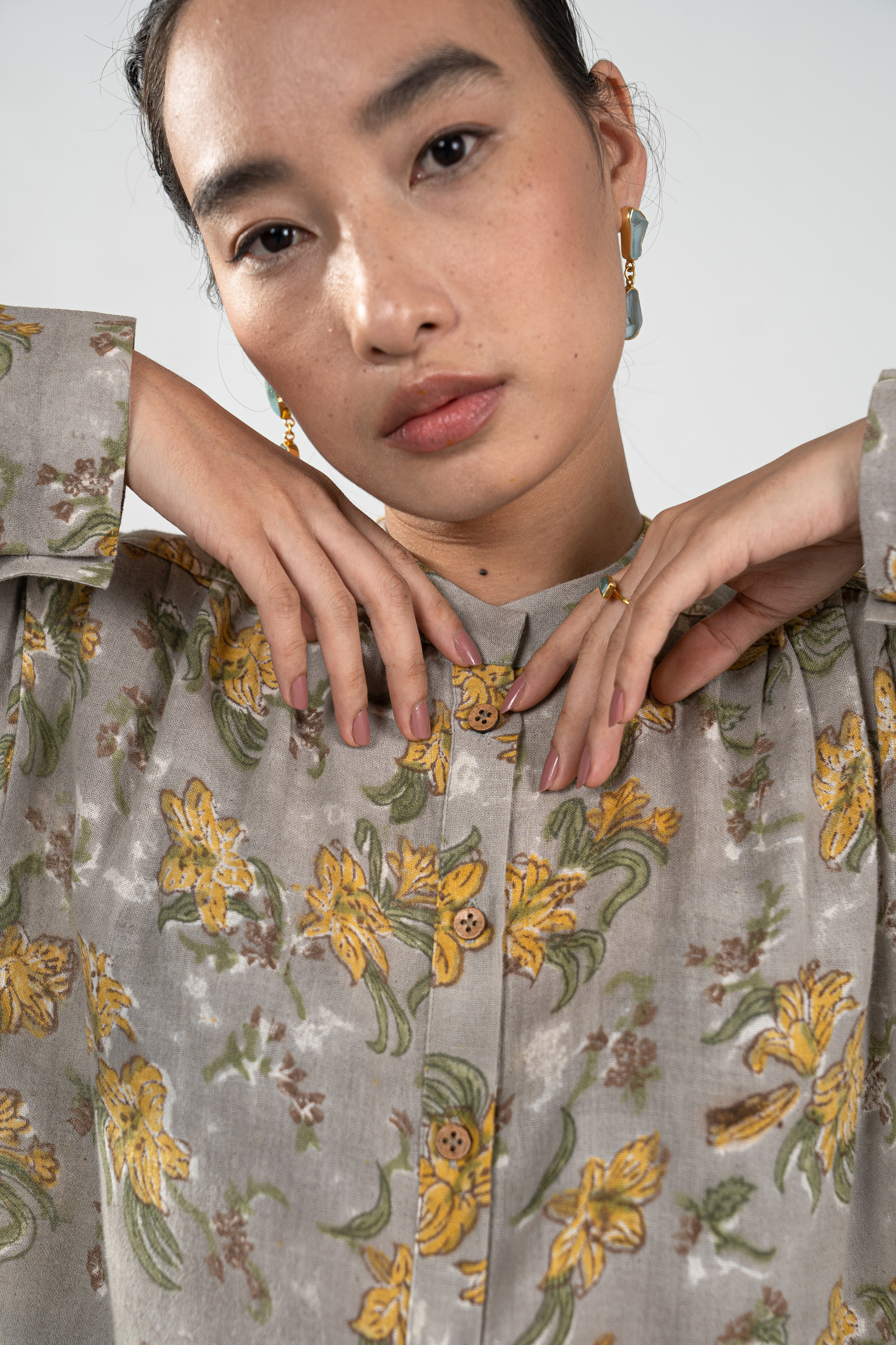 Lily Love handwoven organic cotton shirt dress