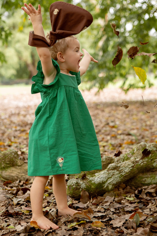 Little Emerald Organic Cotton Dress