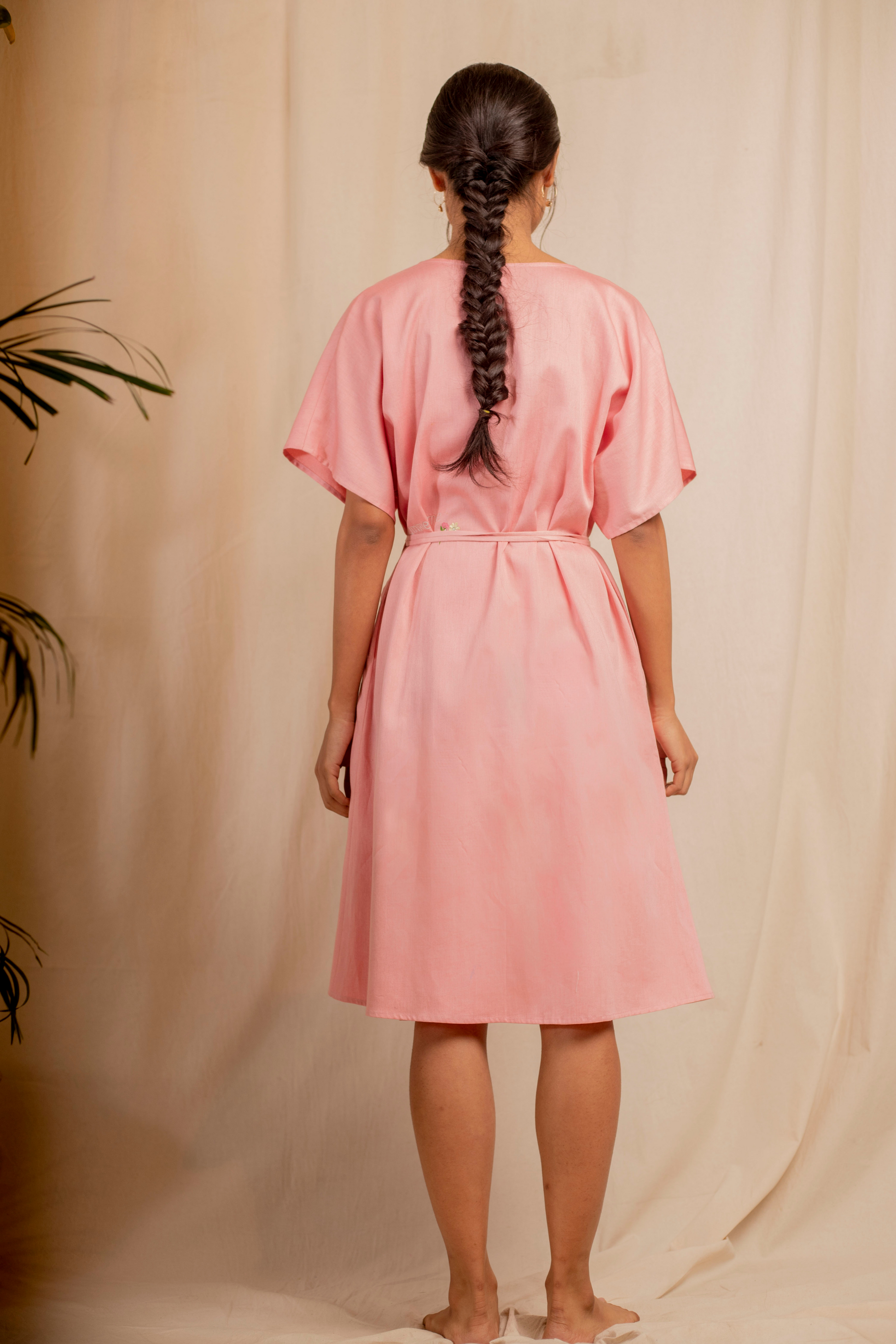 Sui | MARGHERITA embroidered, herbal-dyed organic cotton wrap dress from Granita Summer Collection 2019