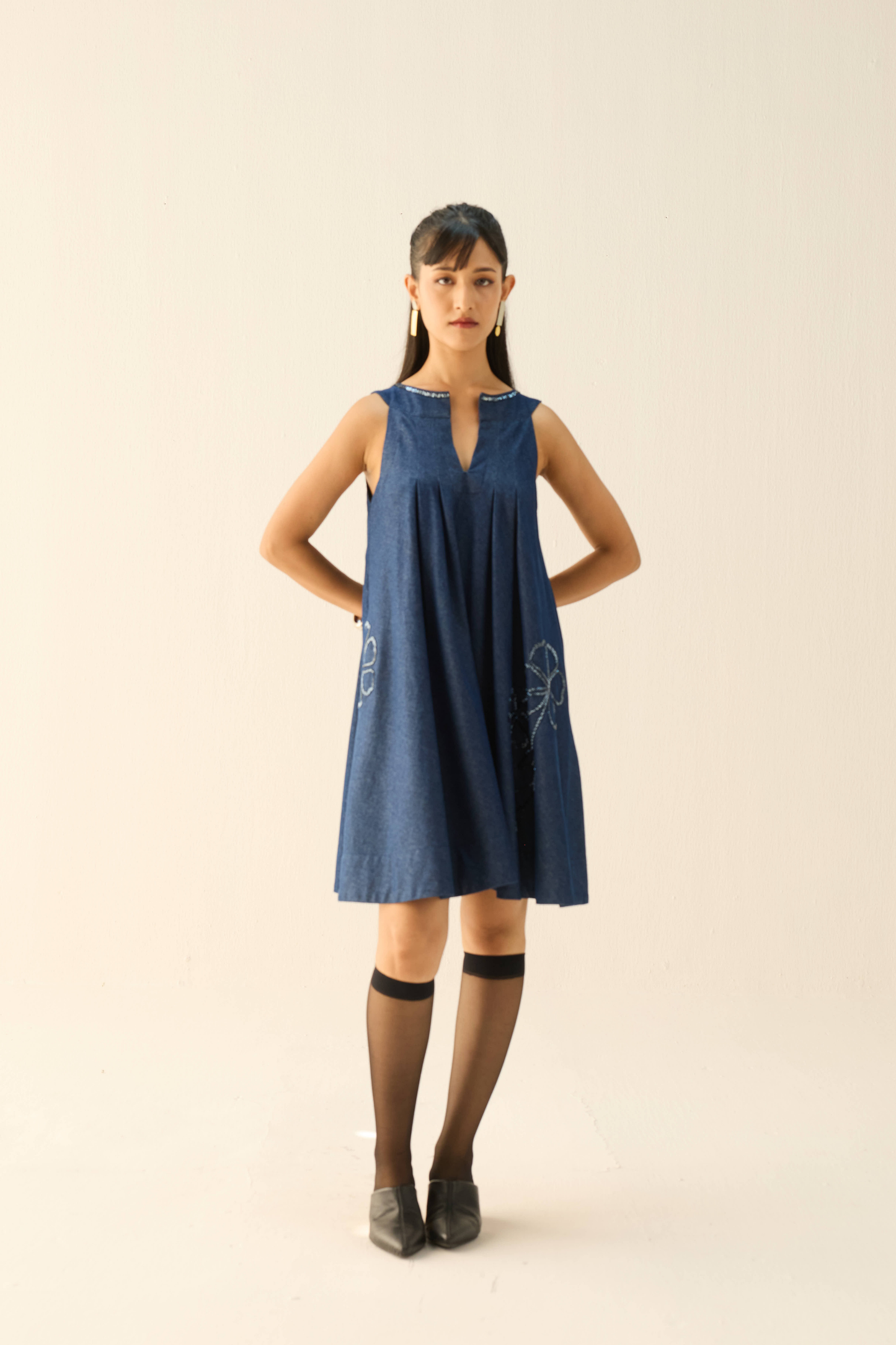 Midnight Waters Sustainable Denim Dress