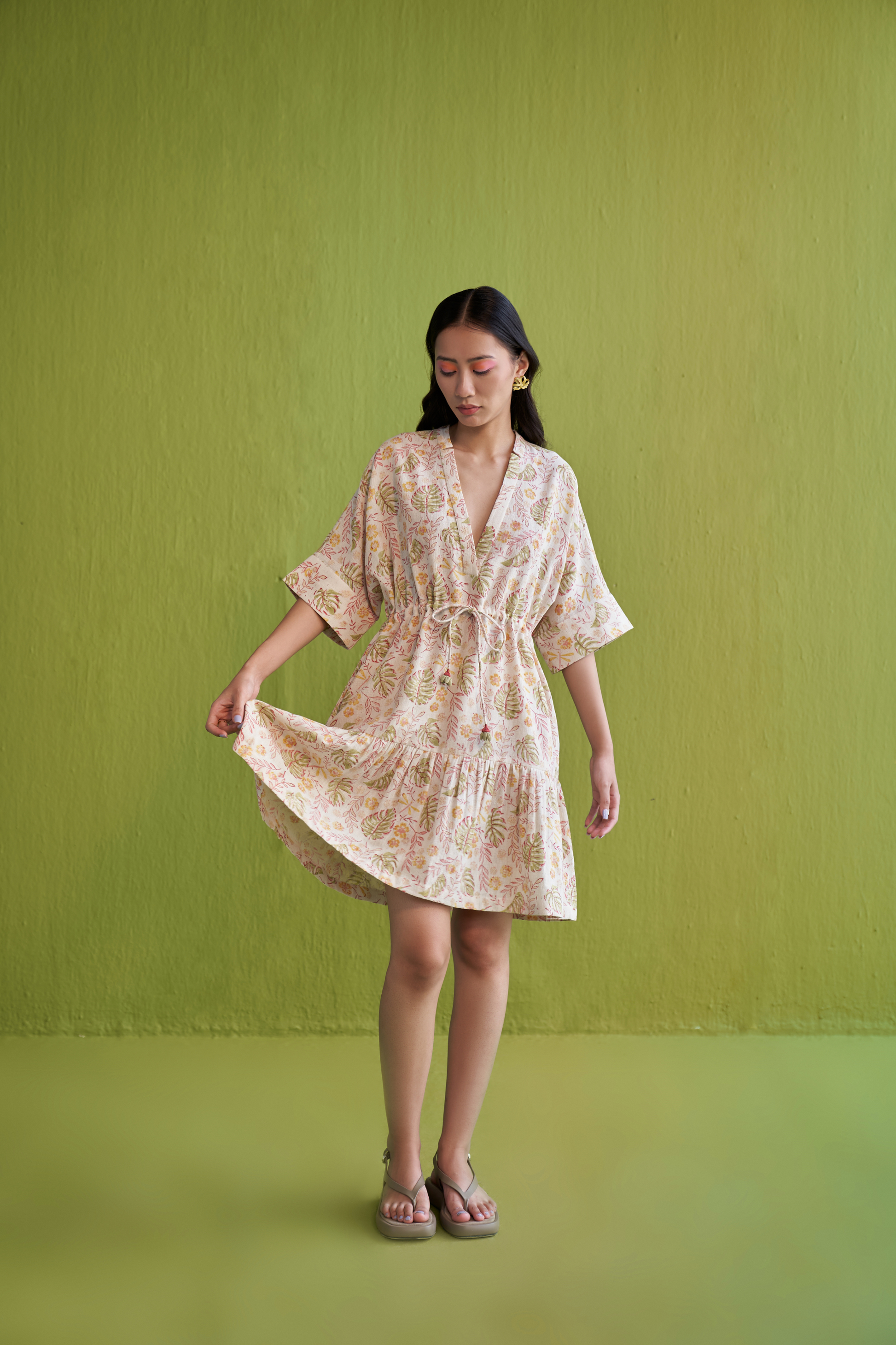 Monstera Bloom Kala Cotton Dress