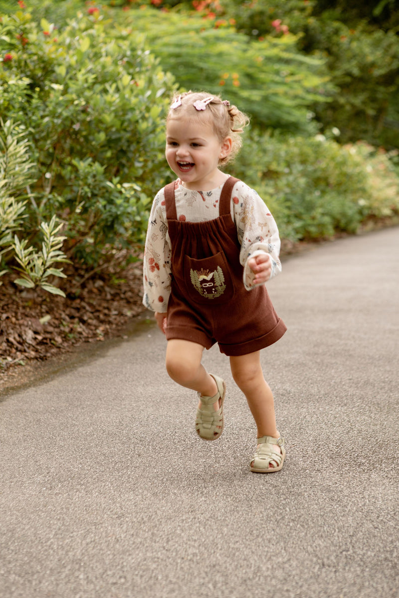 Mountain Adventure Handspun Handwoven Organic Cotton Romper