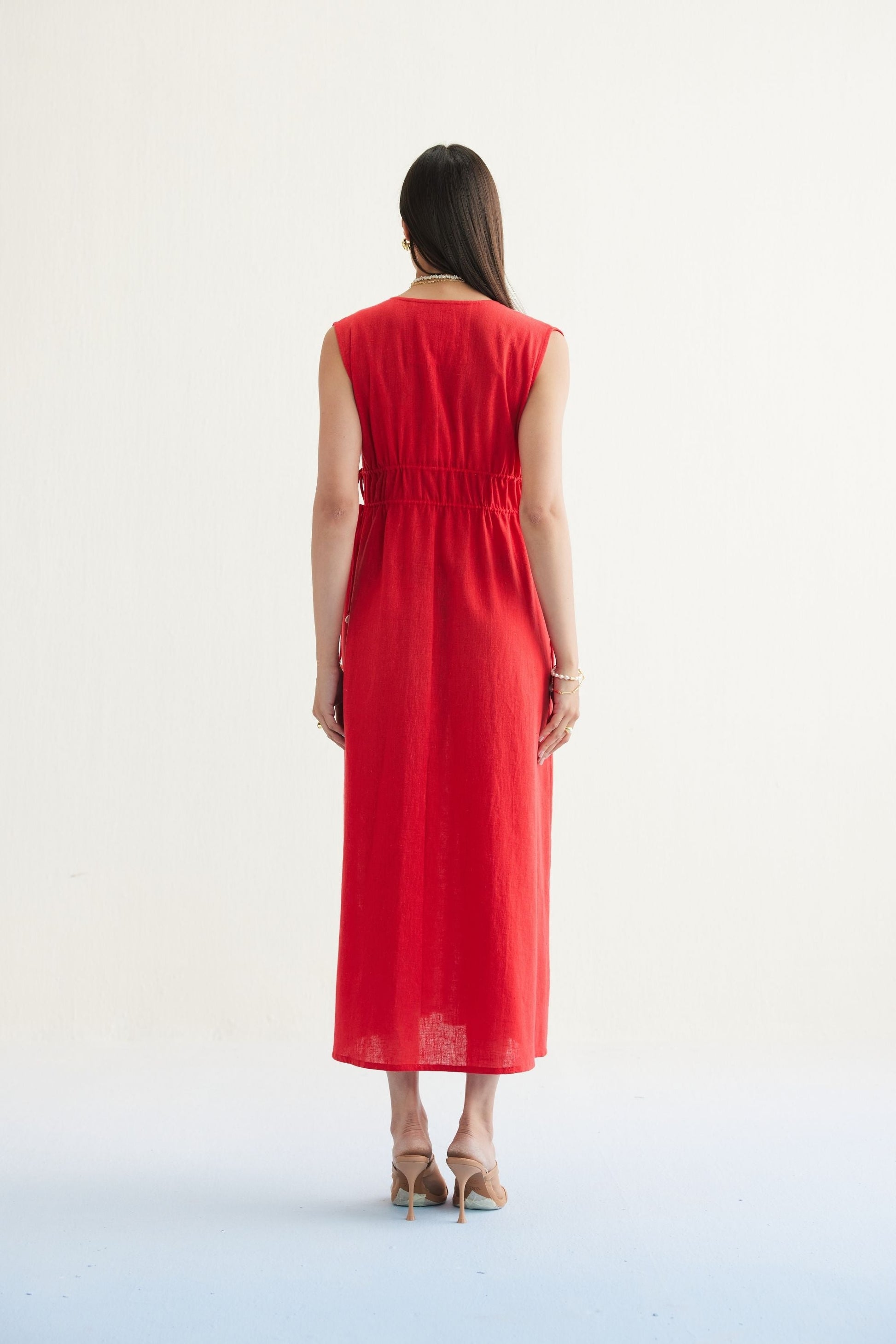 Ocean Nights Handwoven Kala Cotton Maxi Dress