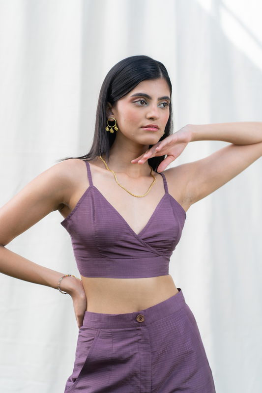 Purple Sky bralette crop top