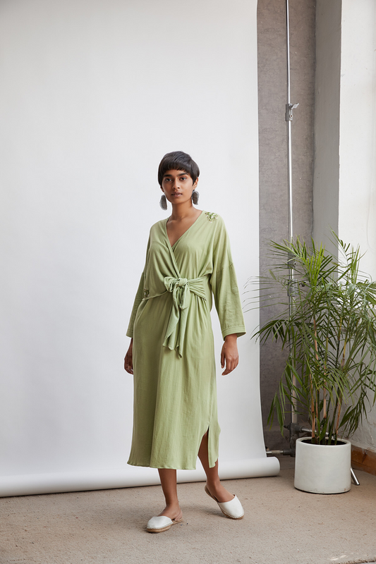Rainforest front tie wrap dress