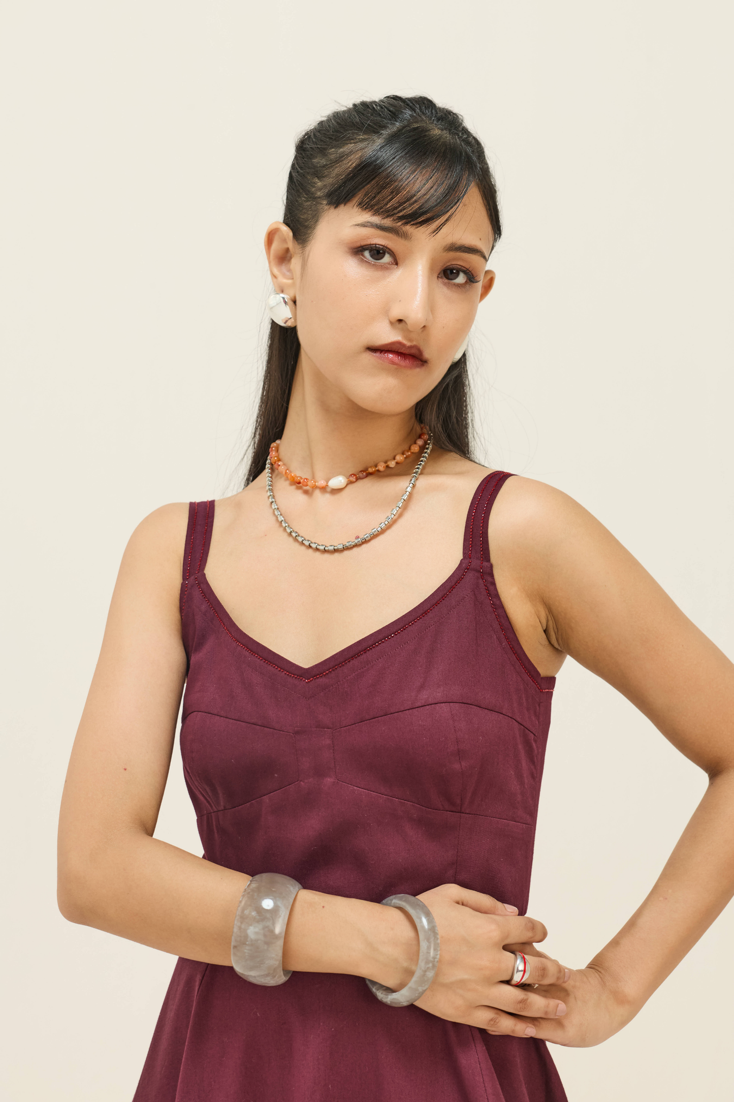 Sangria Sea Twill Maxi Dress