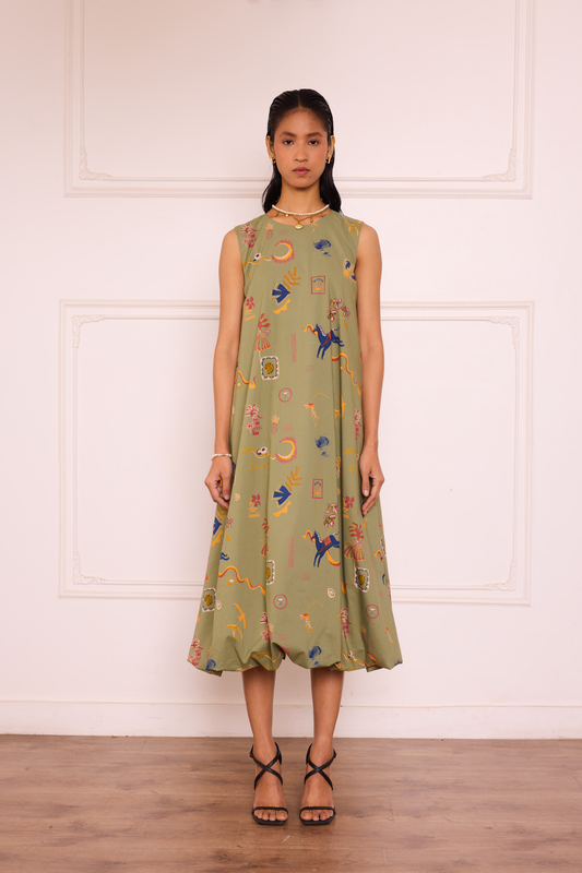 Sea Moss Organic Cotton Maxi Dress