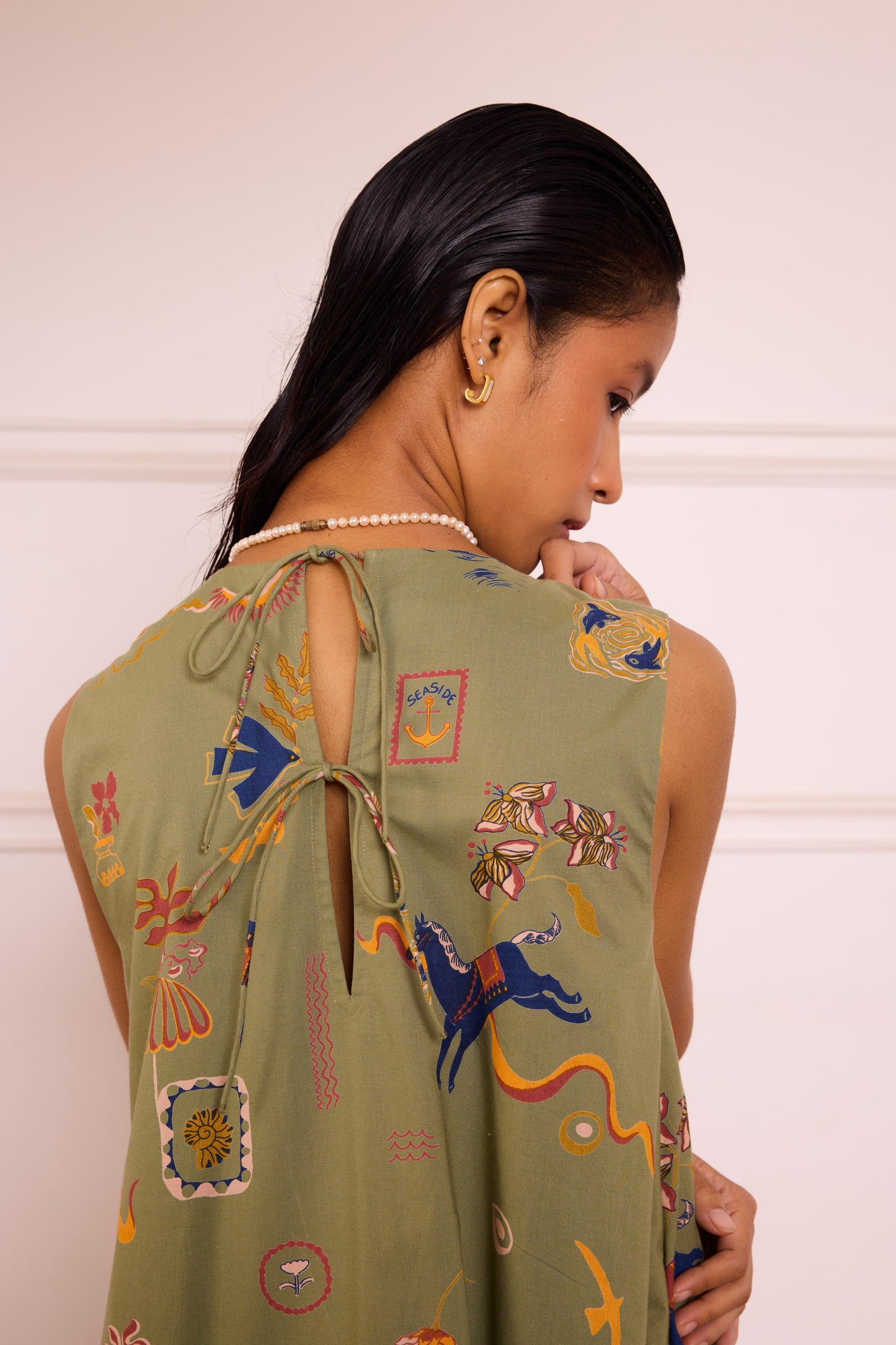 Sea Moss Organic Cotton Maxi Dress