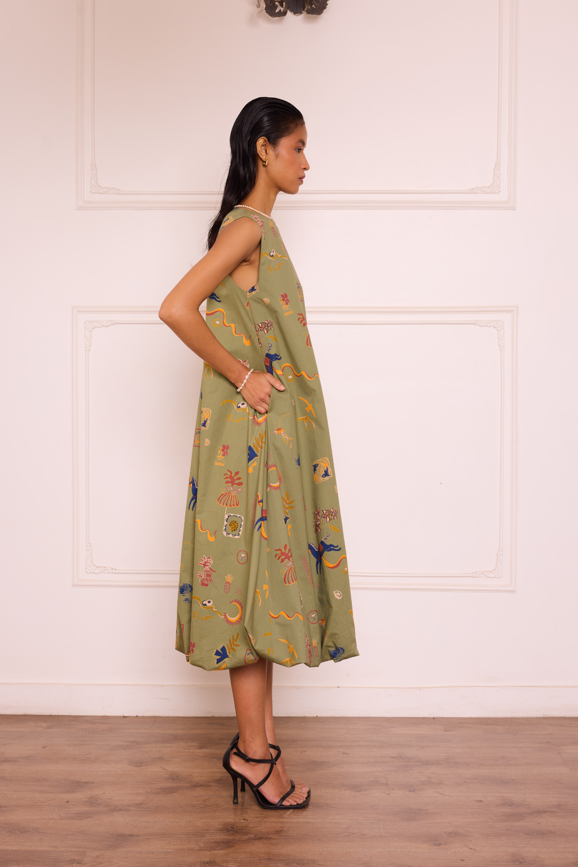 Sea Moss Organic Cotton Maxi Dress