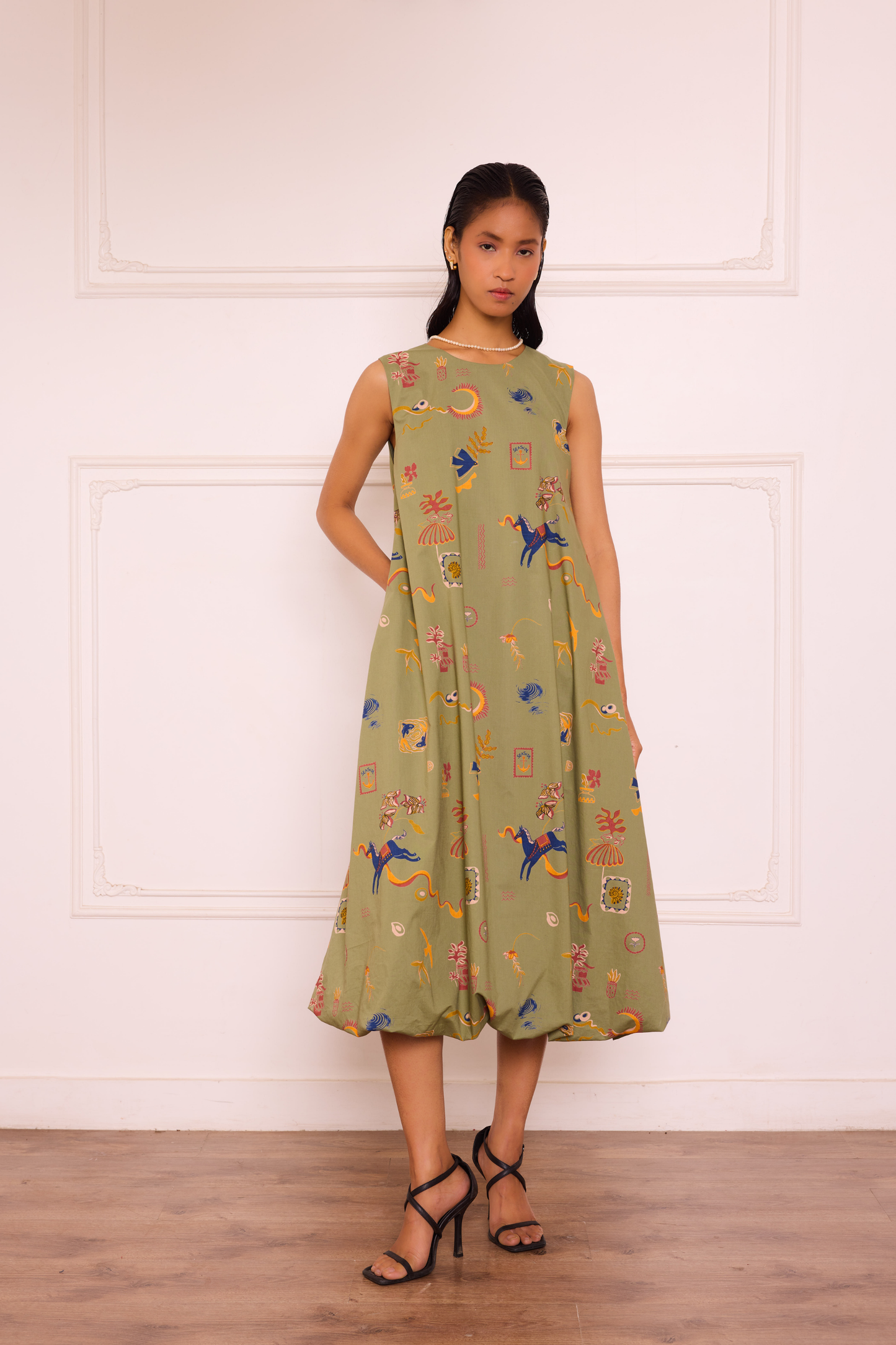 Sea Moss Organic Cotton Maxi Dress