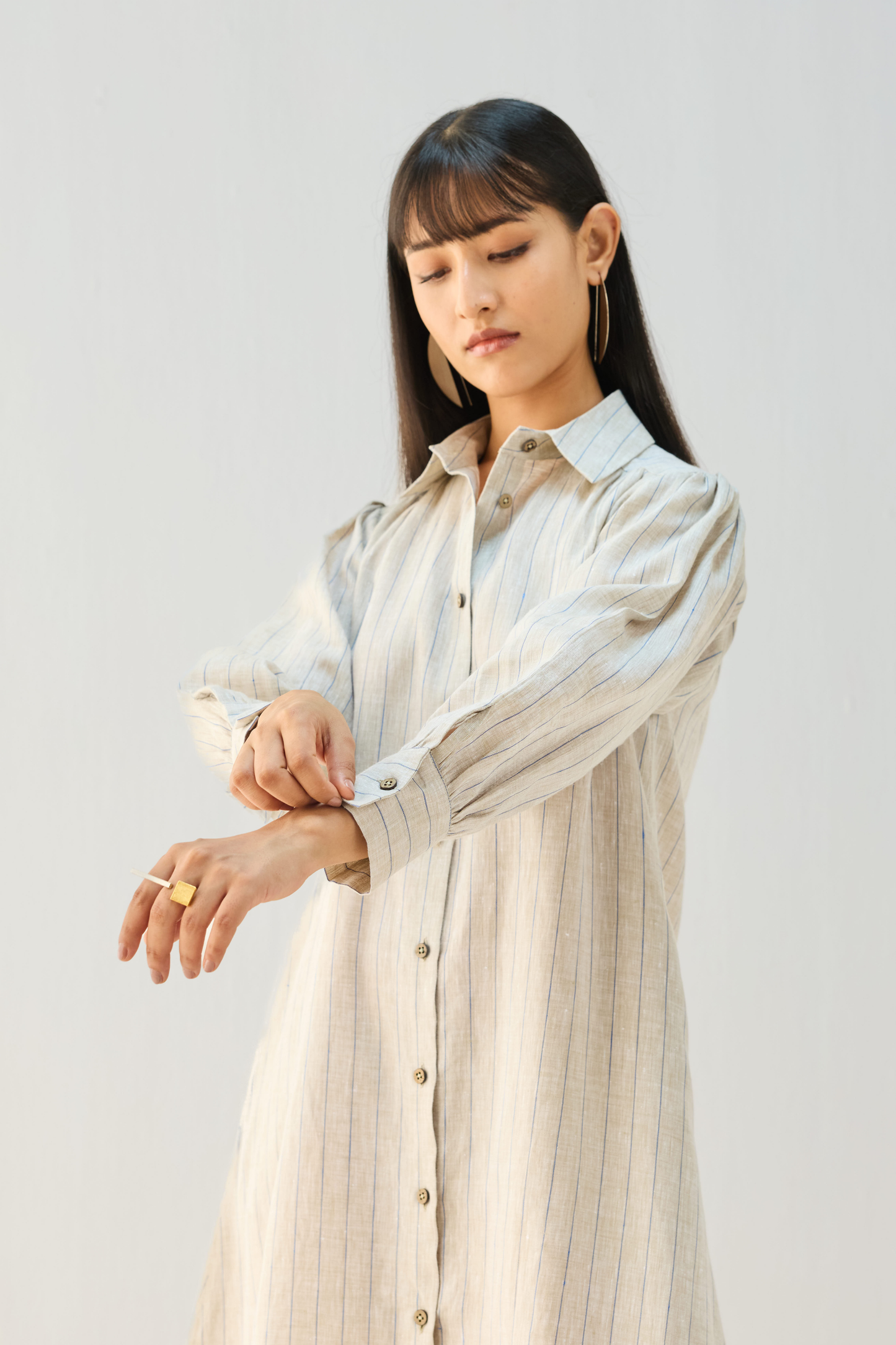 Soft Power Linen Shirt Dress
